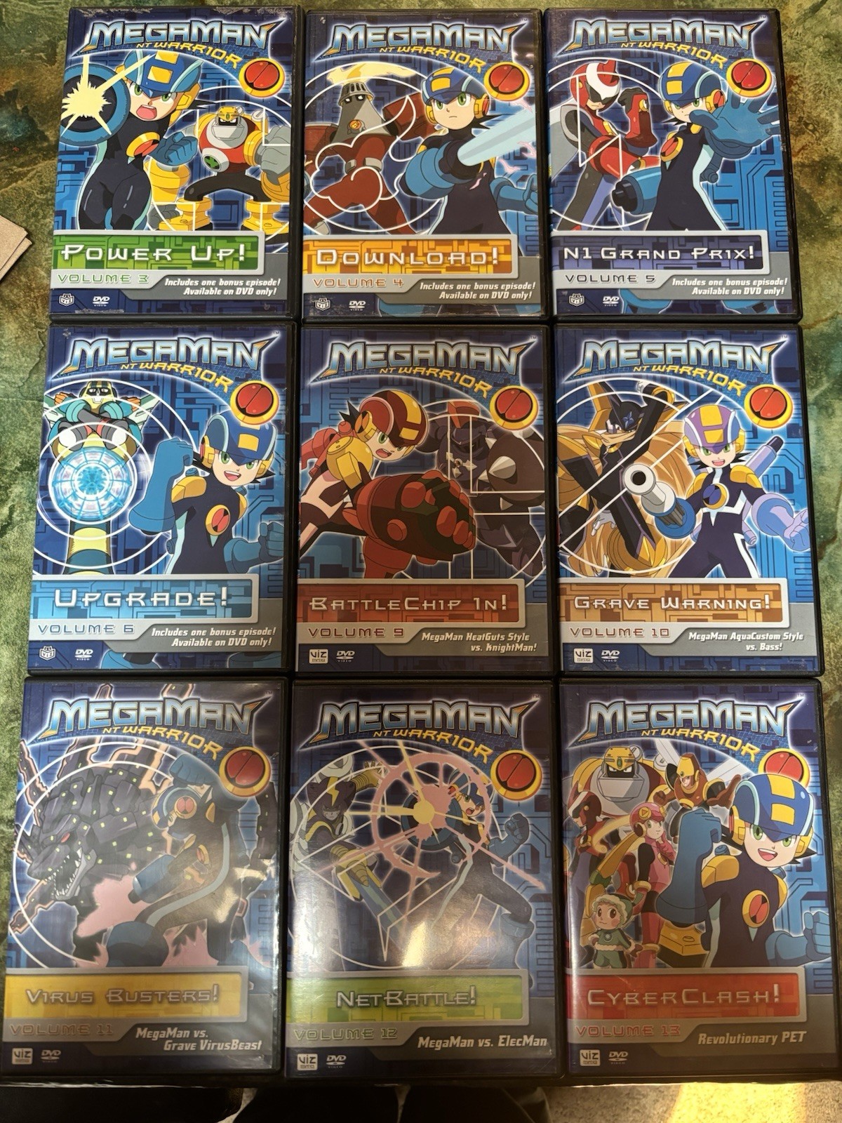 VIZ Media MegaMan NT Warrior TV Series DVD Lot Volumes(3 4 5 6 9 10 11 12 13)
