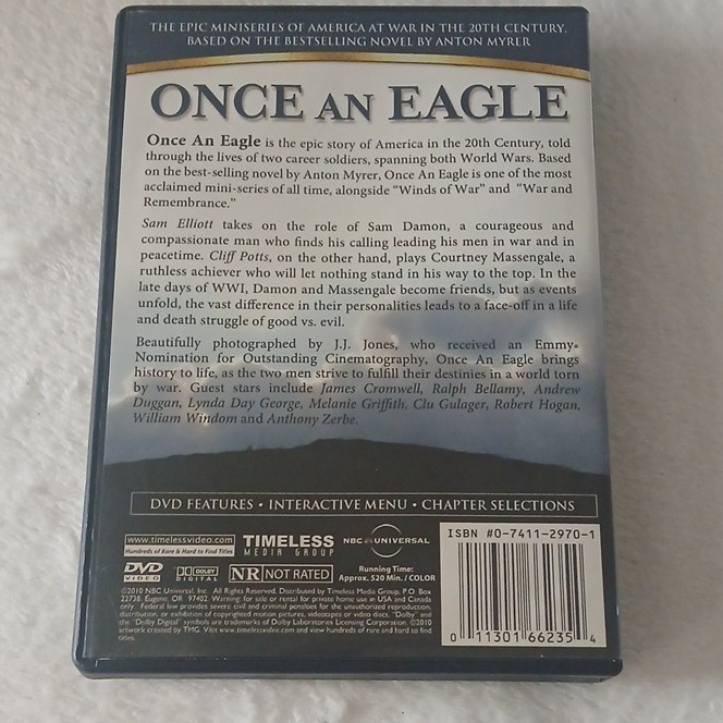 Timeless Media Group Once an Eagle DVD Widescreen Mini Series Glenn Ford 2010