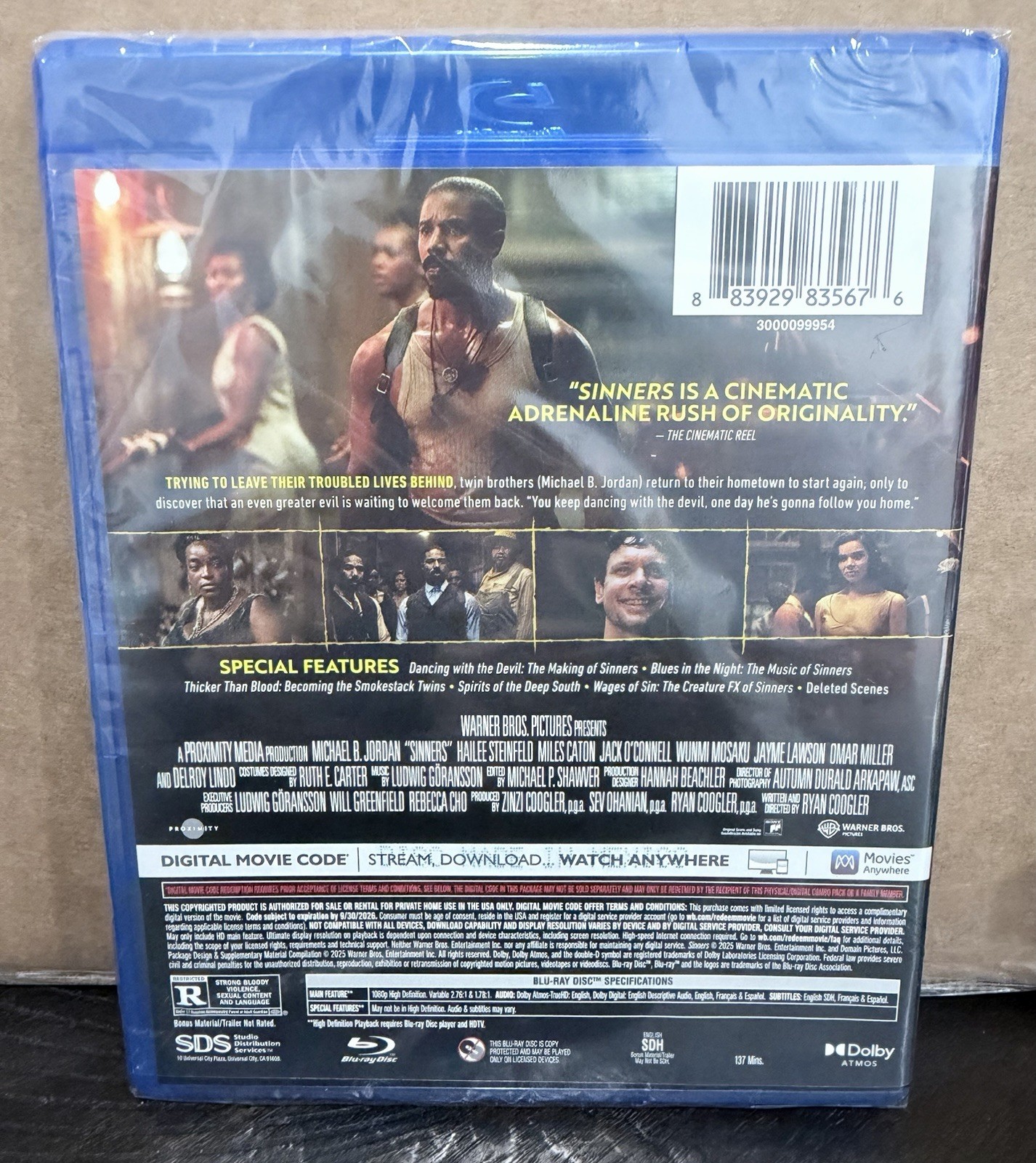 Sinners Blu-ray + digital NEW/SEALED