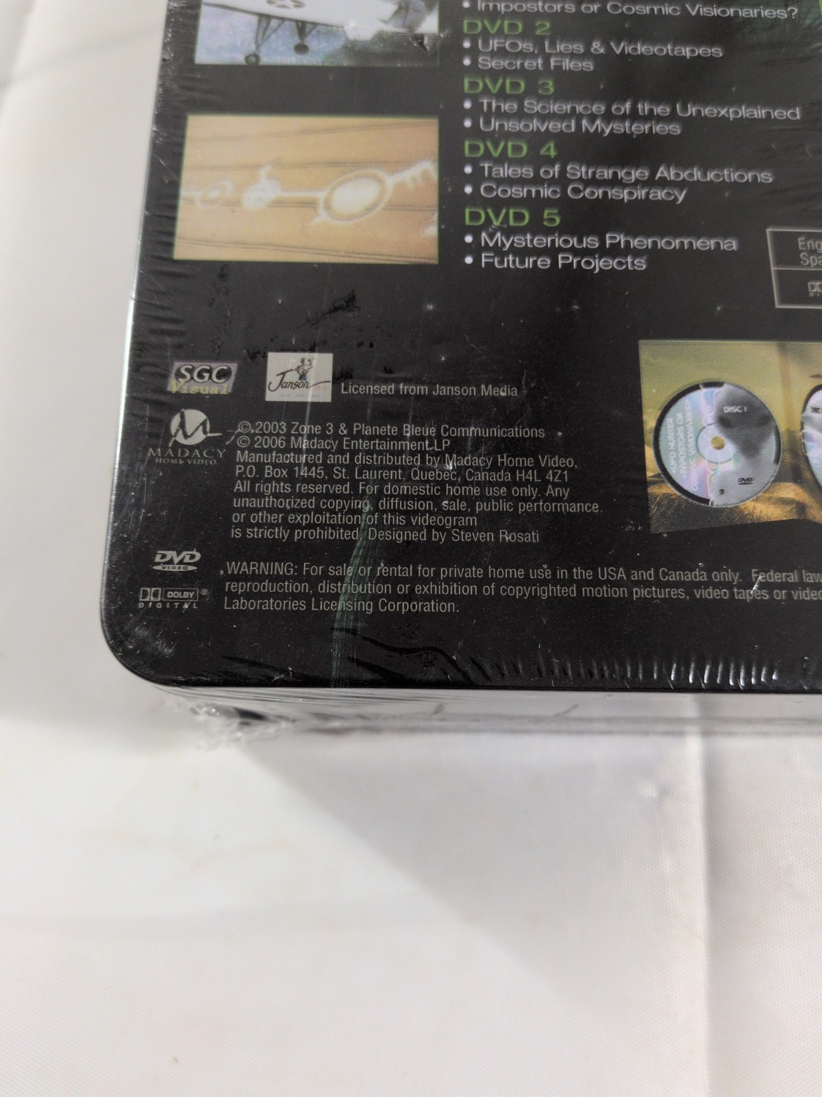 The Alien Files: UFOs Under Investigation (DVD 5-Disc Set, Tin Case, 2006) NEW