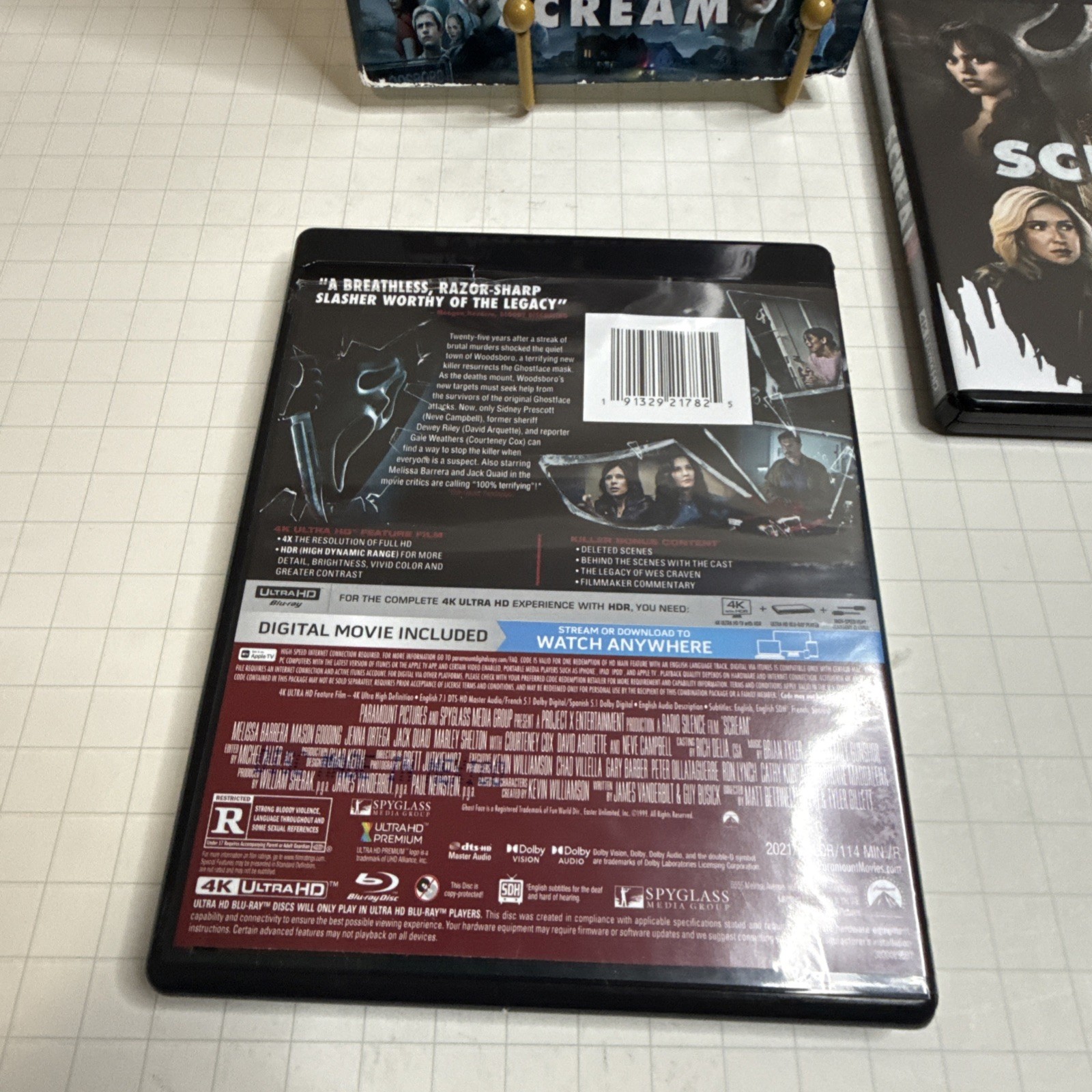 Scream VI + Scream (2022) 2-Movies. (4KUHD) w/slipcover. Preowned. NO Digital.