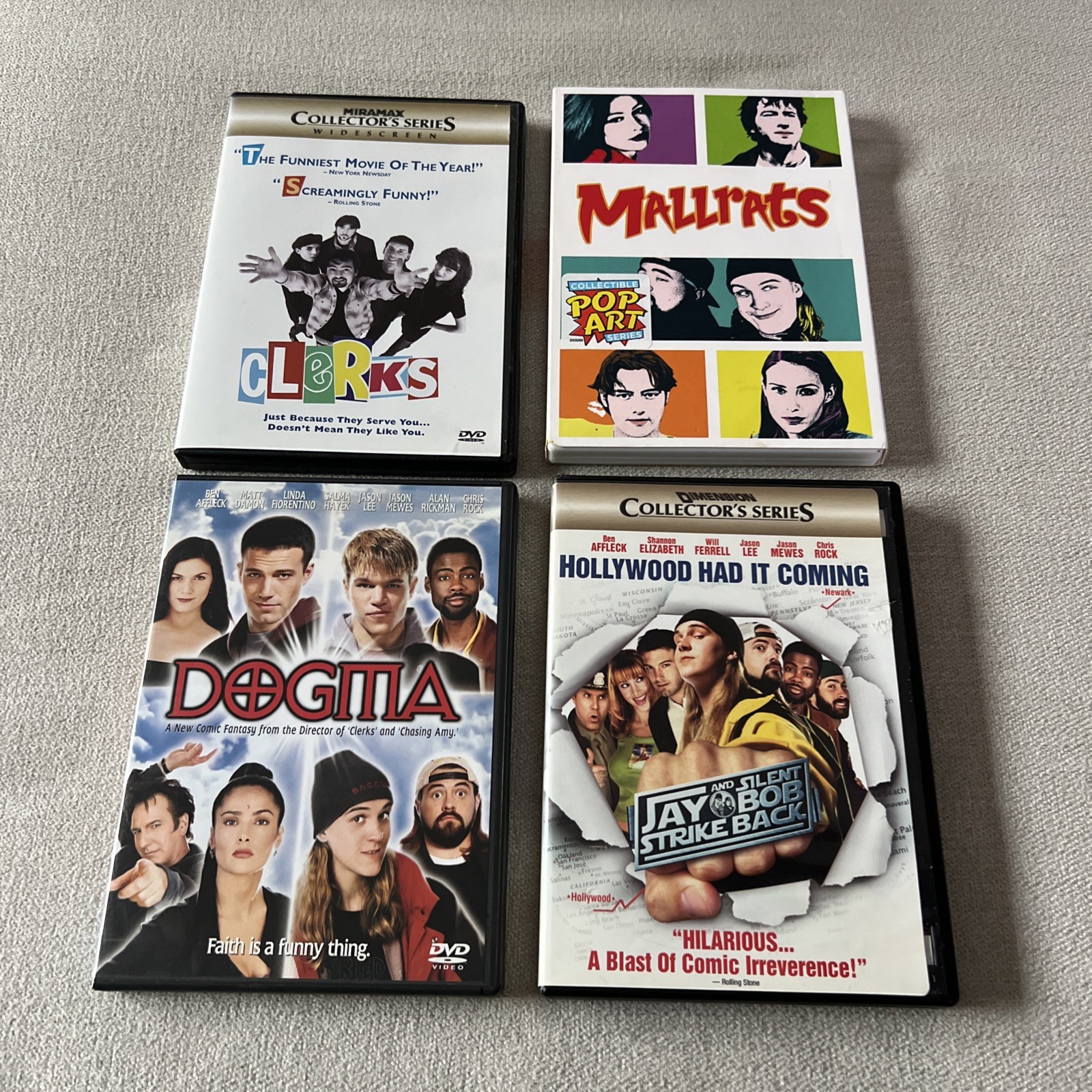Kevin Smith DVD Lot of 4 – Clerks Mallrats Dogma Jay Silent Bob Strike Back