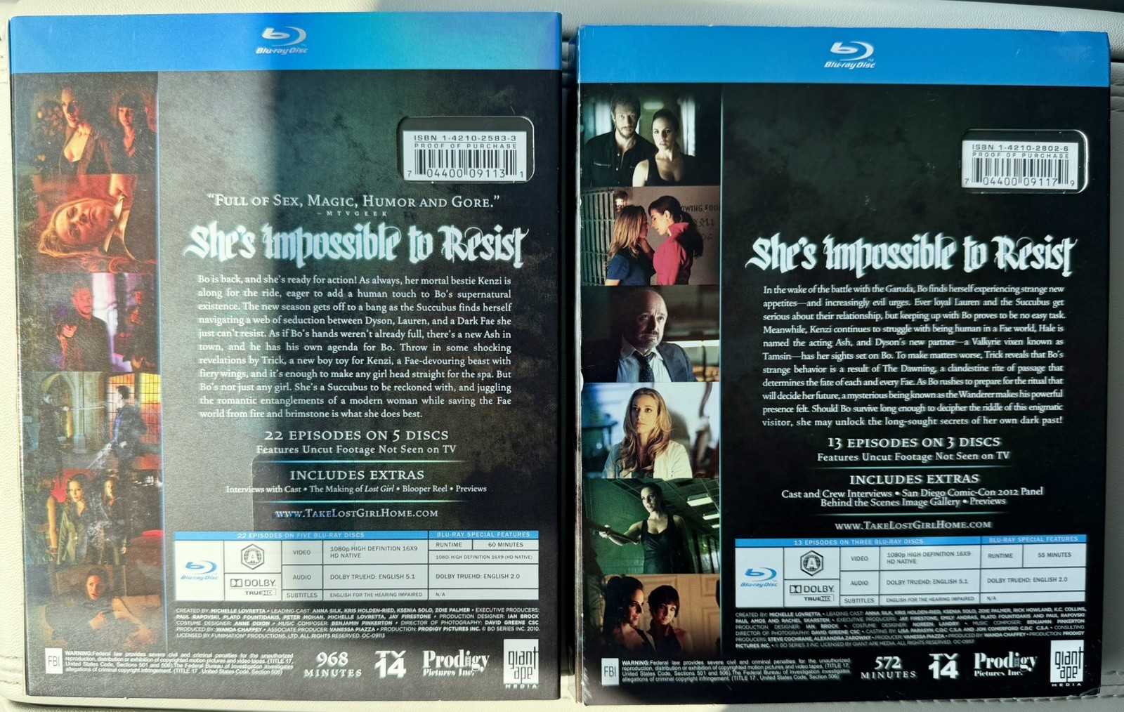 Lost Girl – Season 2 and 3 Blu Ray – NEW SEALED – Rare Exclusive Extras – OOF