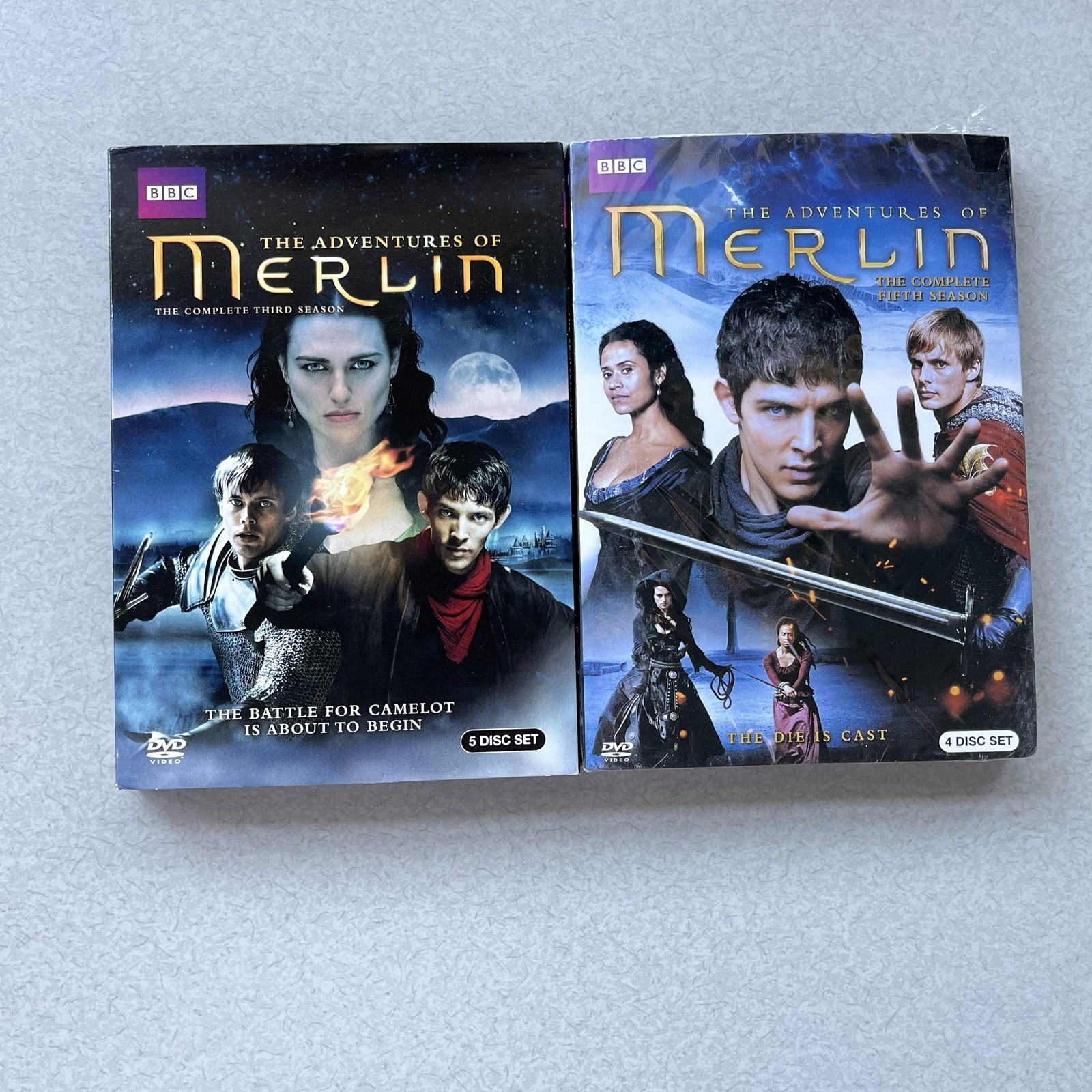 The Adventures Of Merlin Season 3 and 5 DVD Box Set BBC United Kingdom Fantasy