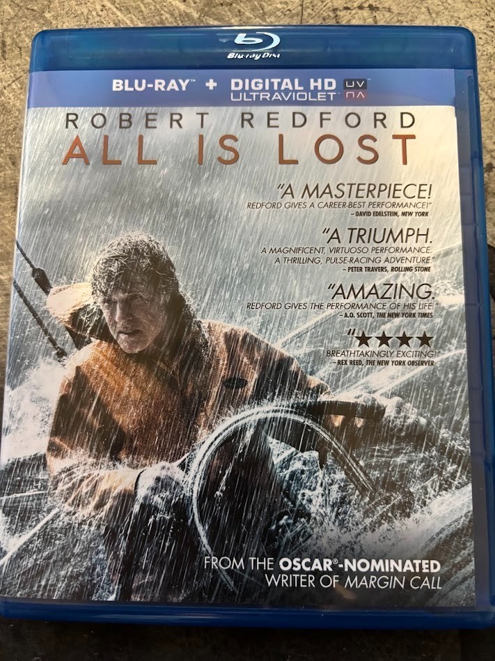 Robert Redford ALL IS LOST BLU-RAY written and directed by J.C. Chandor