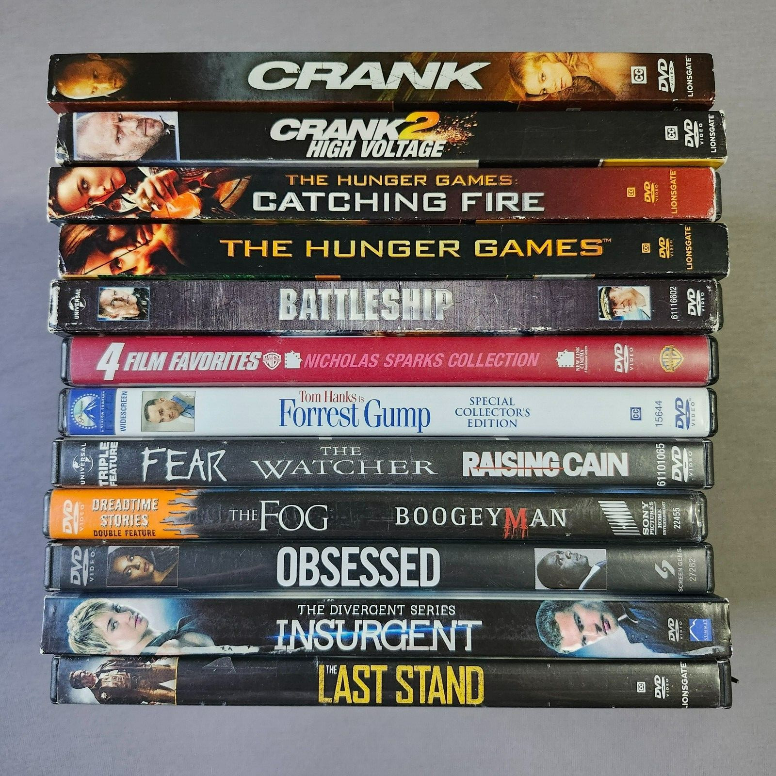DVDs Lot Of 12 Action/Comedy/Horror/Romantic