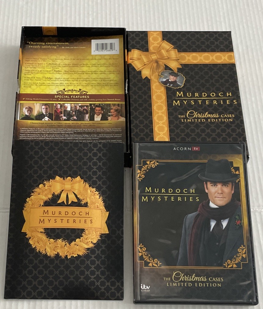 Murdoch Mysteries Christmas Cases Collection Limited Edition 3 Disc DVD Set