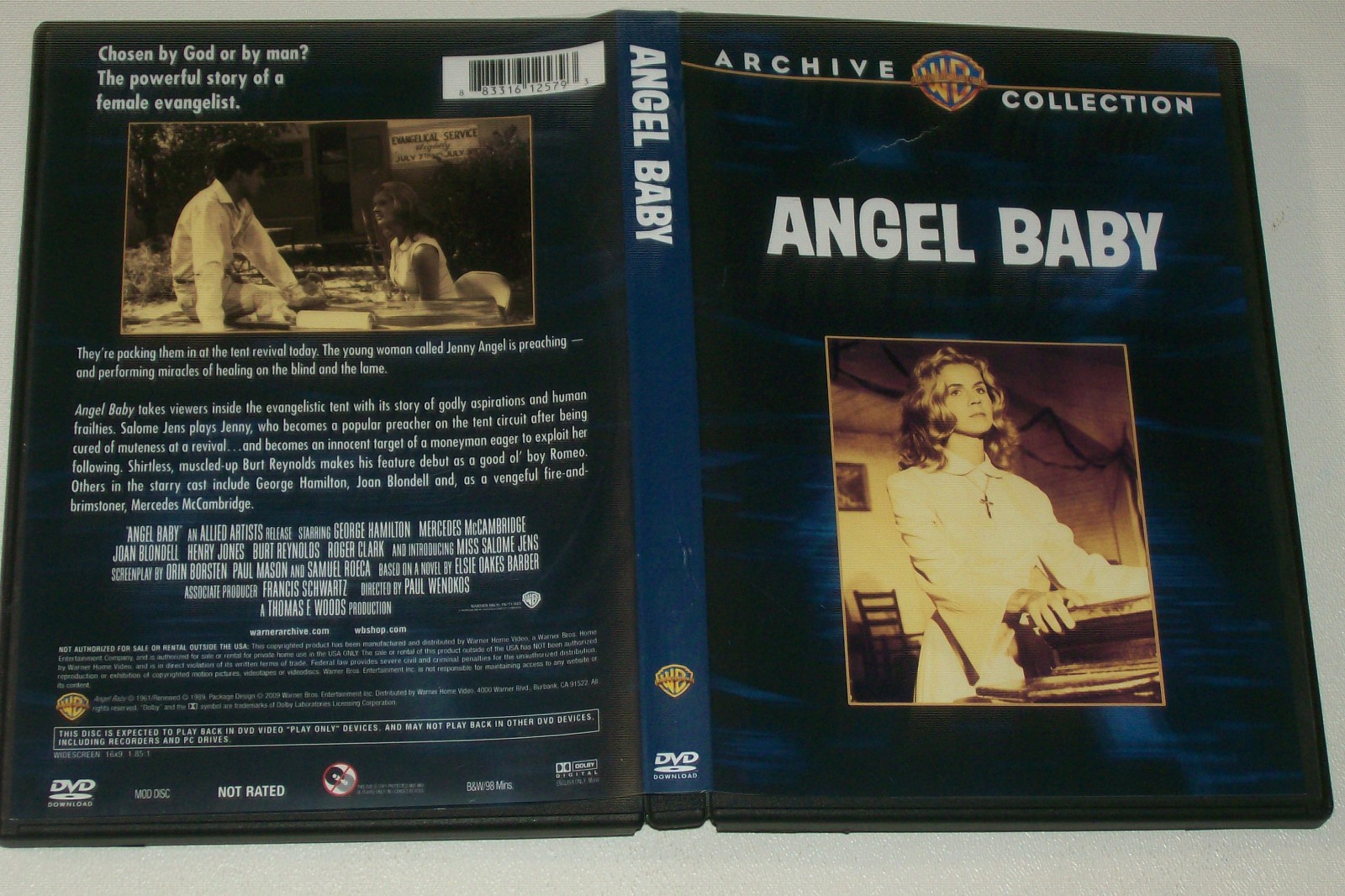 Angel Baby (DVD, 1961 Warner Archive) George Hamilton, Burt Reynolds