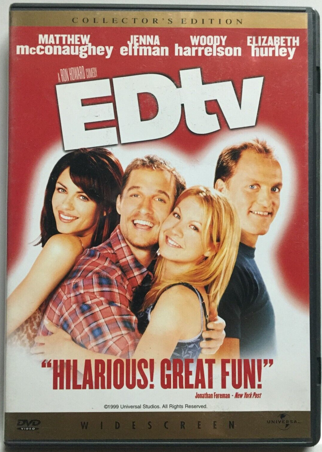 EDtv (DVD,1999,Collector’s Edition,Widescreen)Matthew McConaughey,Not a Scratch!