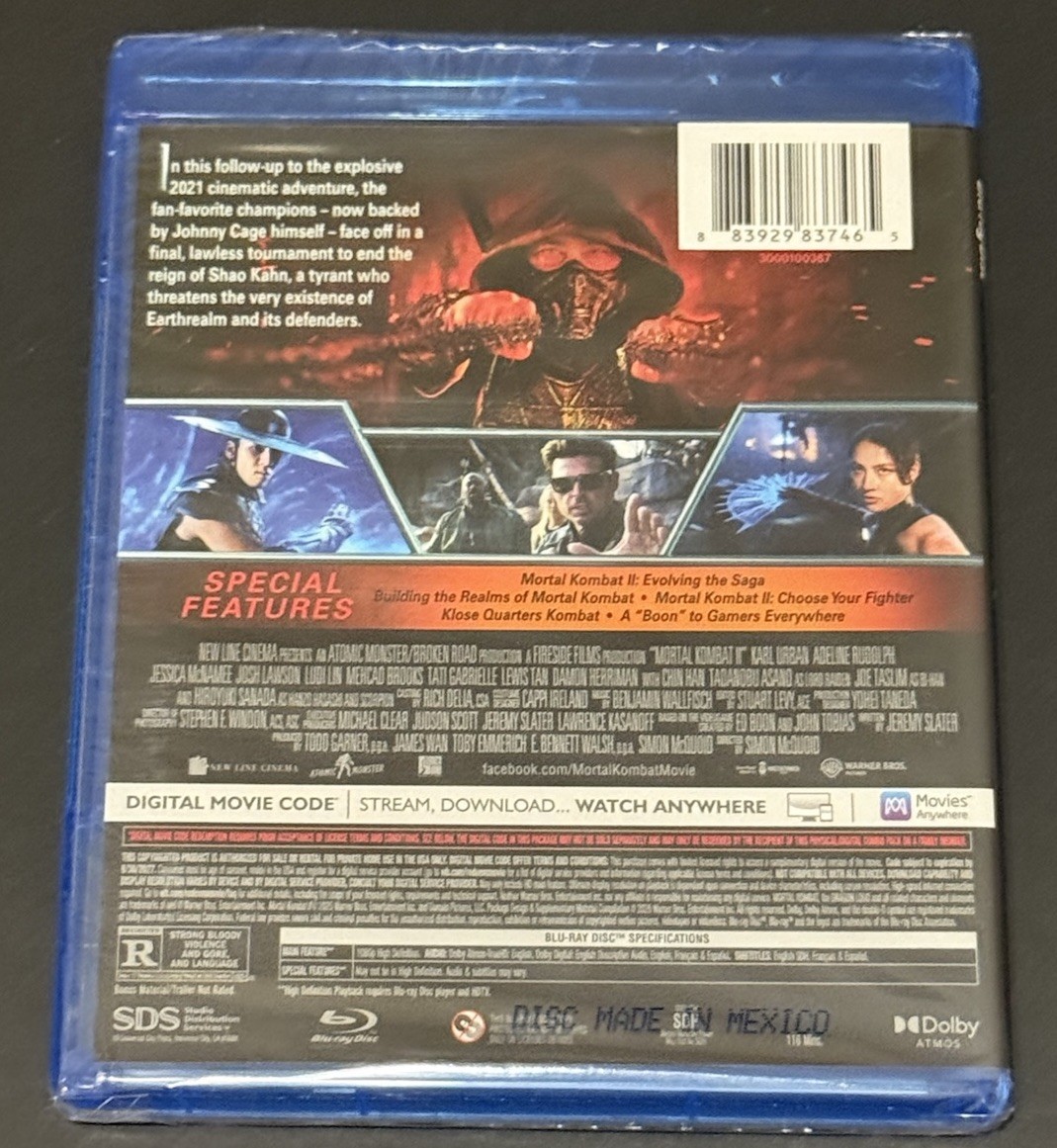 Mortal Kombat II Blu-ray NEW