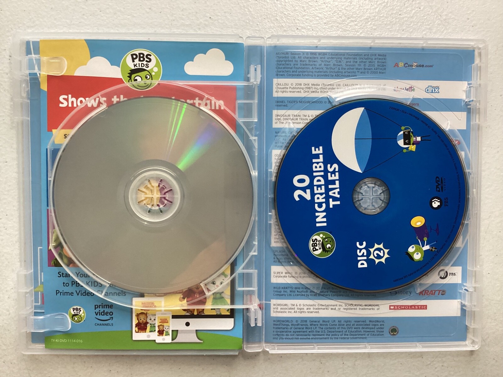 20 Incredible Tales PBS Kids DVD 2 Disc Widescreen 300 Minutes Wild Kratts 2018
