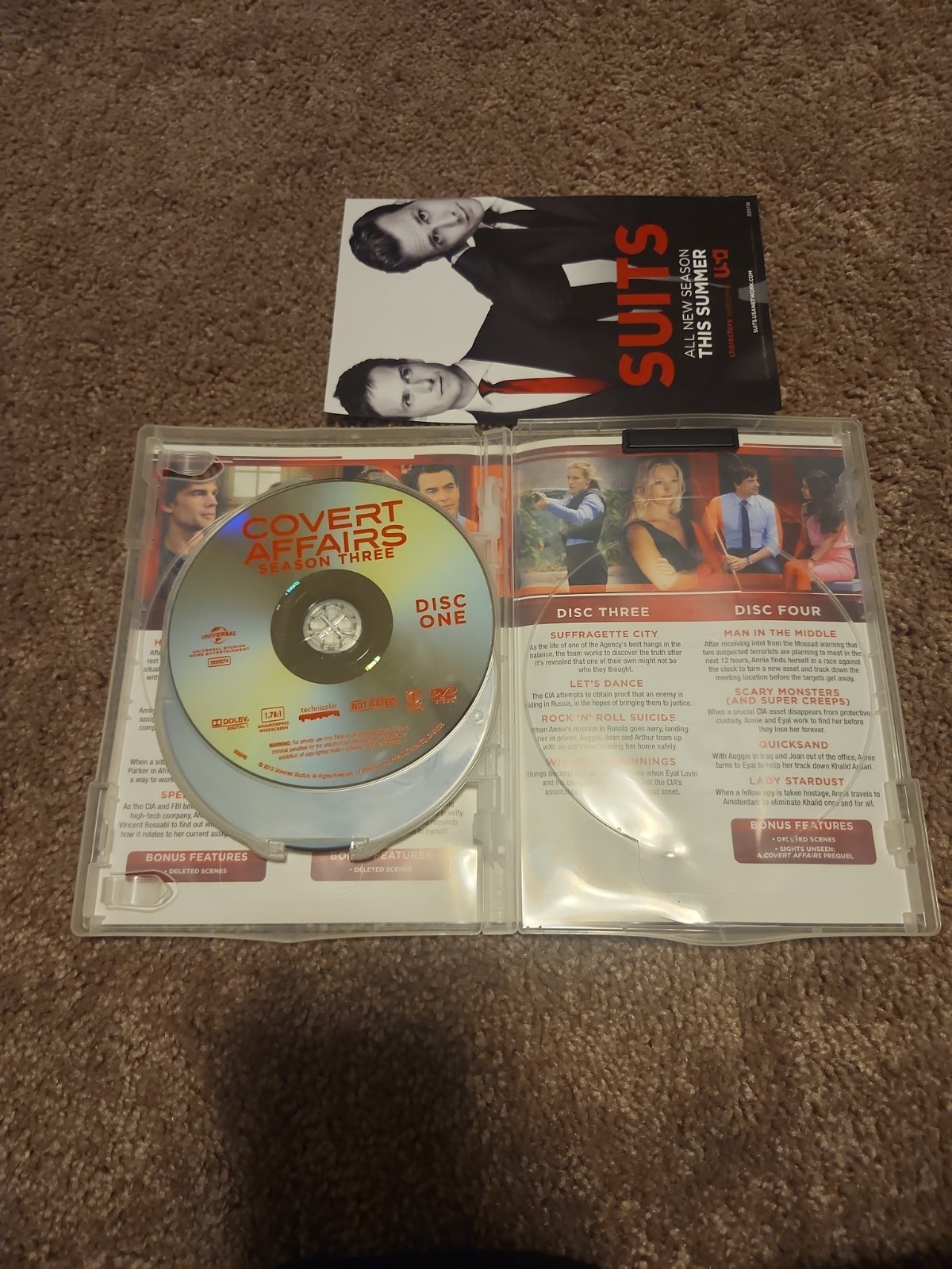 Covert Affairs Season 1,2,3 on DVD Seasons 1-3 USA