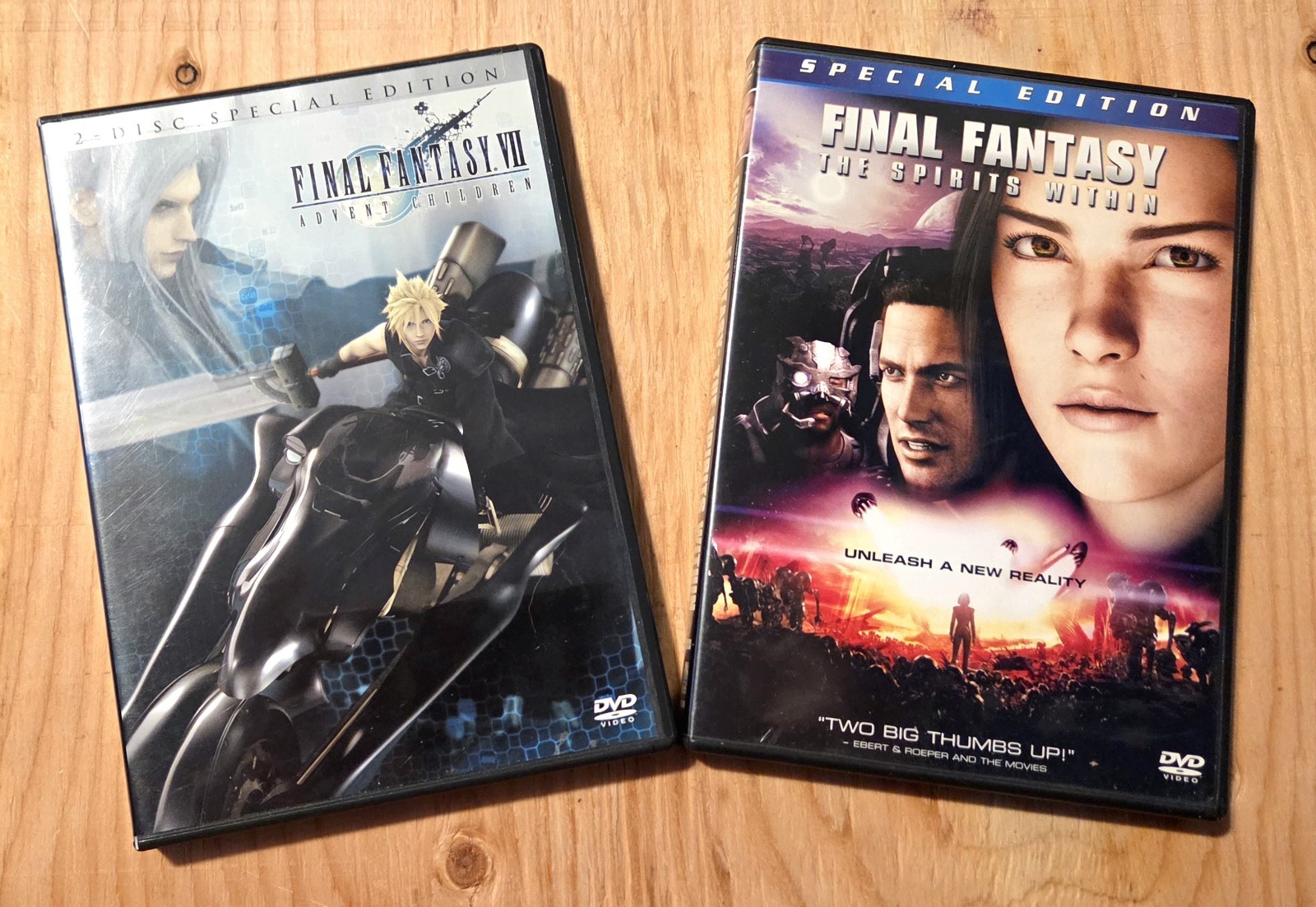 Final Fantasy VII Advent Children 2-Disc + Spirits Within DVD Lot