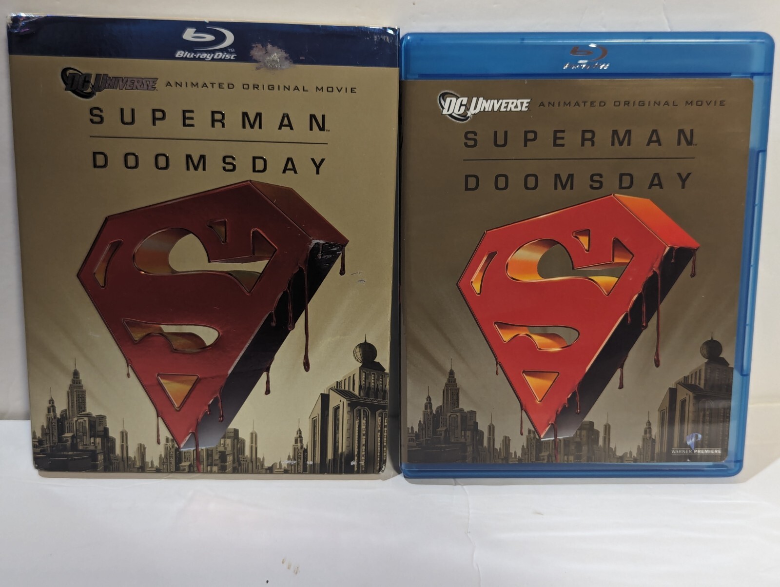 Superman: Doomsday BLU RAY w/ oop embossed slipcover Rare 2007 DC Universe Movie