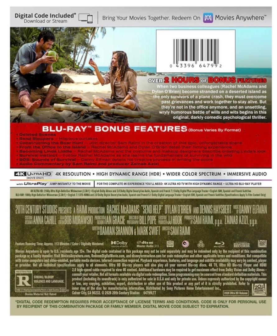 Send Help – 4K UHD/BD Combo + Digital **NEW**