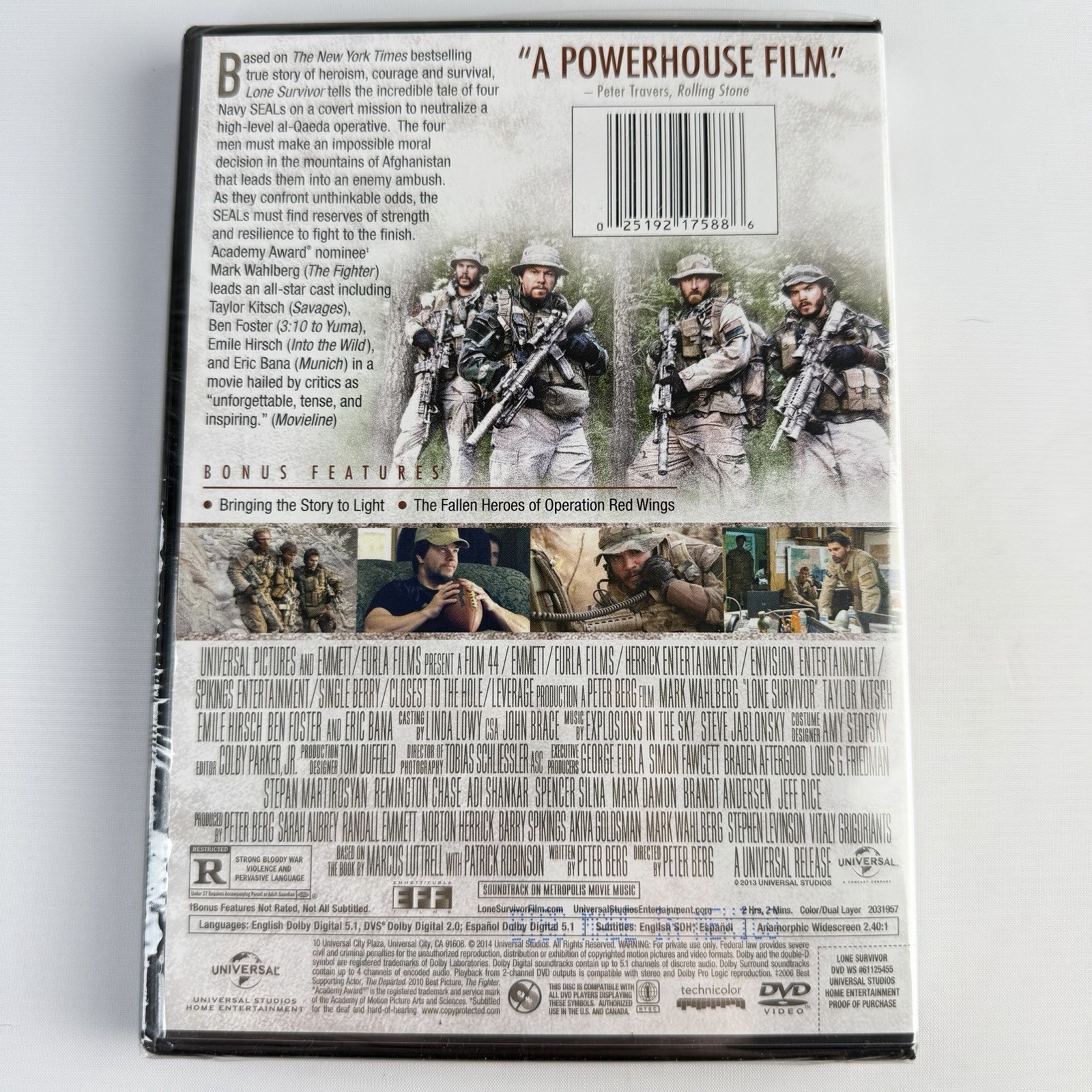 Lone Survivor DVD Brand New Sealed 2014 Mark Wahlberg Includes Cardboard Sleeve