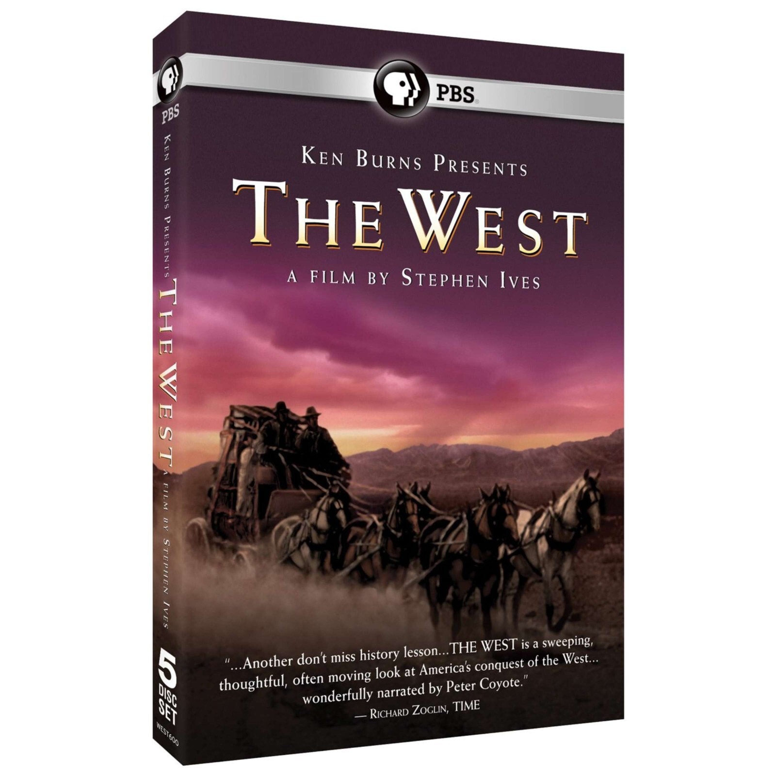 Ken Burns Presents THE WEST – A Film by Stephen Ives (DVD 5-Disc Set – 2004) NEW