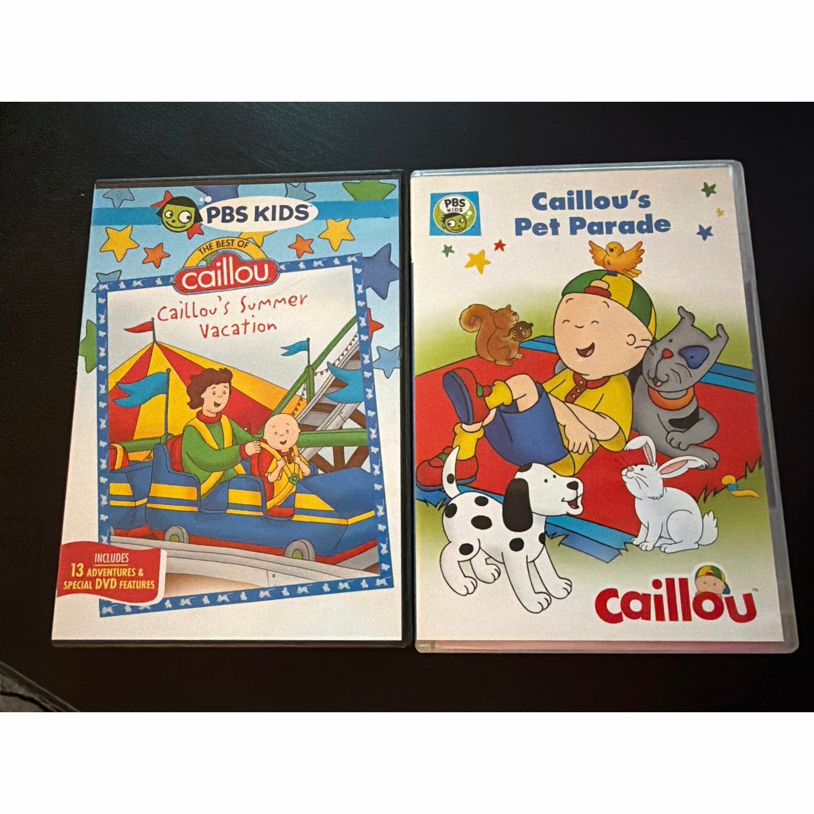 Two Children’s Educational DVDs from the PBS Kids Series Caillou