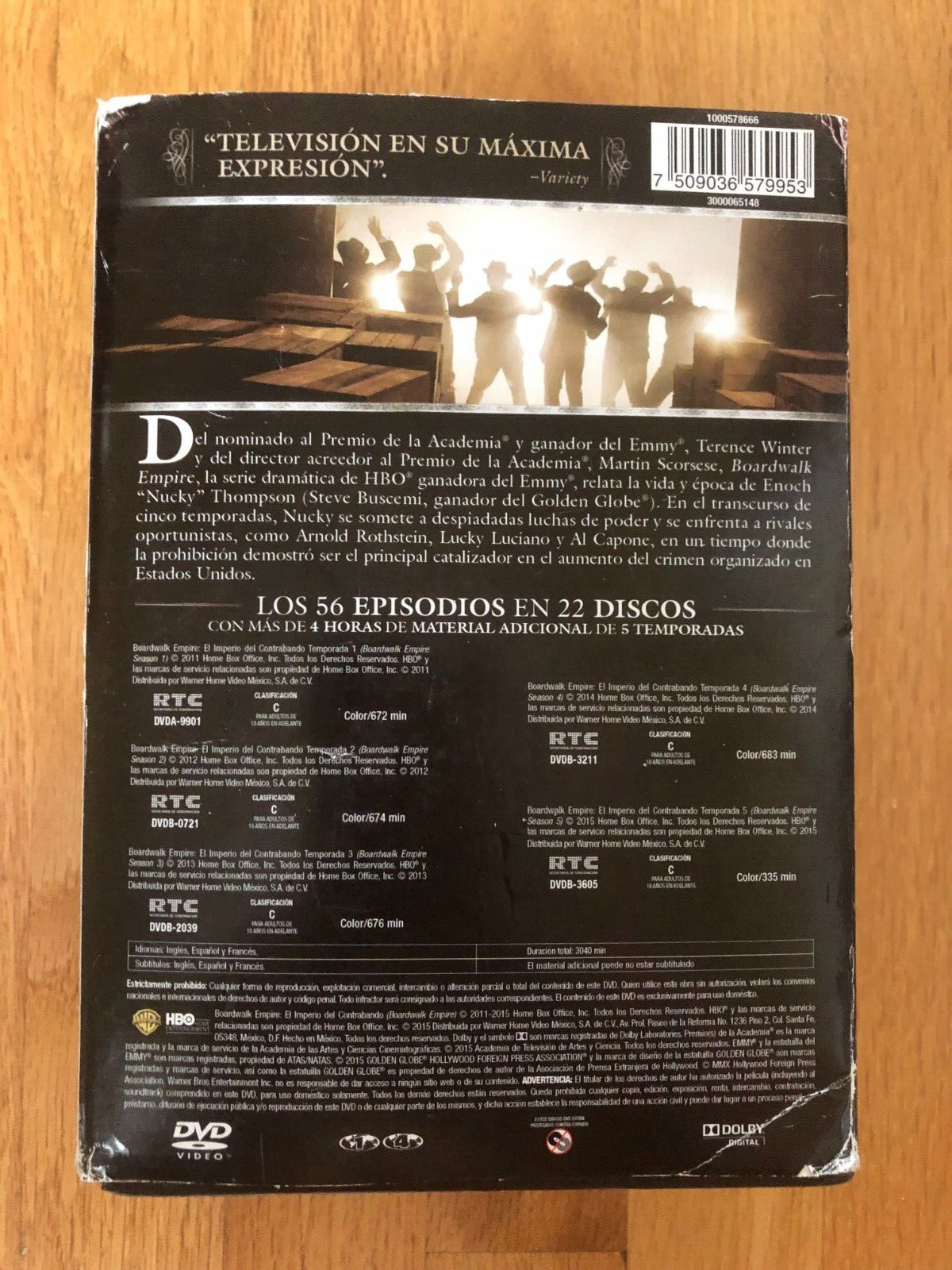 Boardwalk Empire The Complete Series DVD 20-Disc Set HBO New – Rare in ESPANOL!