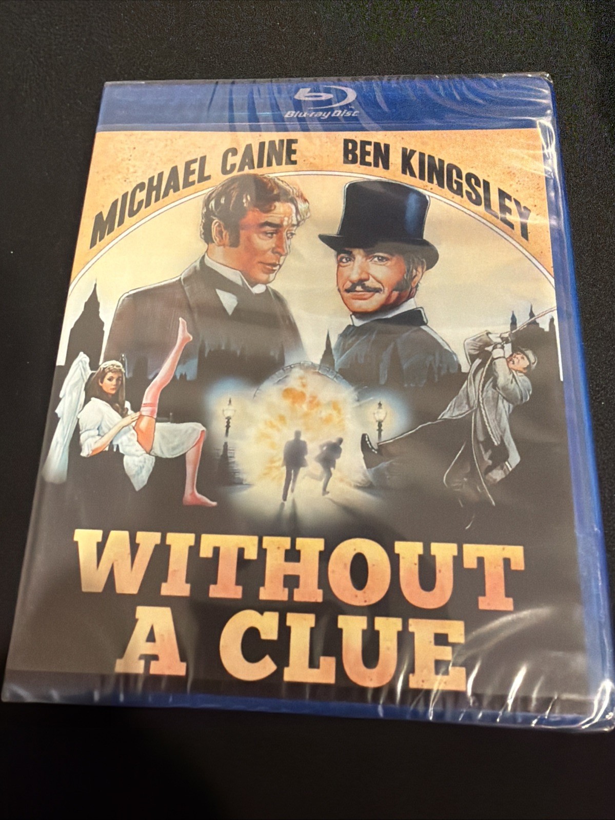 WIHOUT A CLUE Michael Caine, Ben Kingsley Blu-ray, 1988 NEW Olive Films