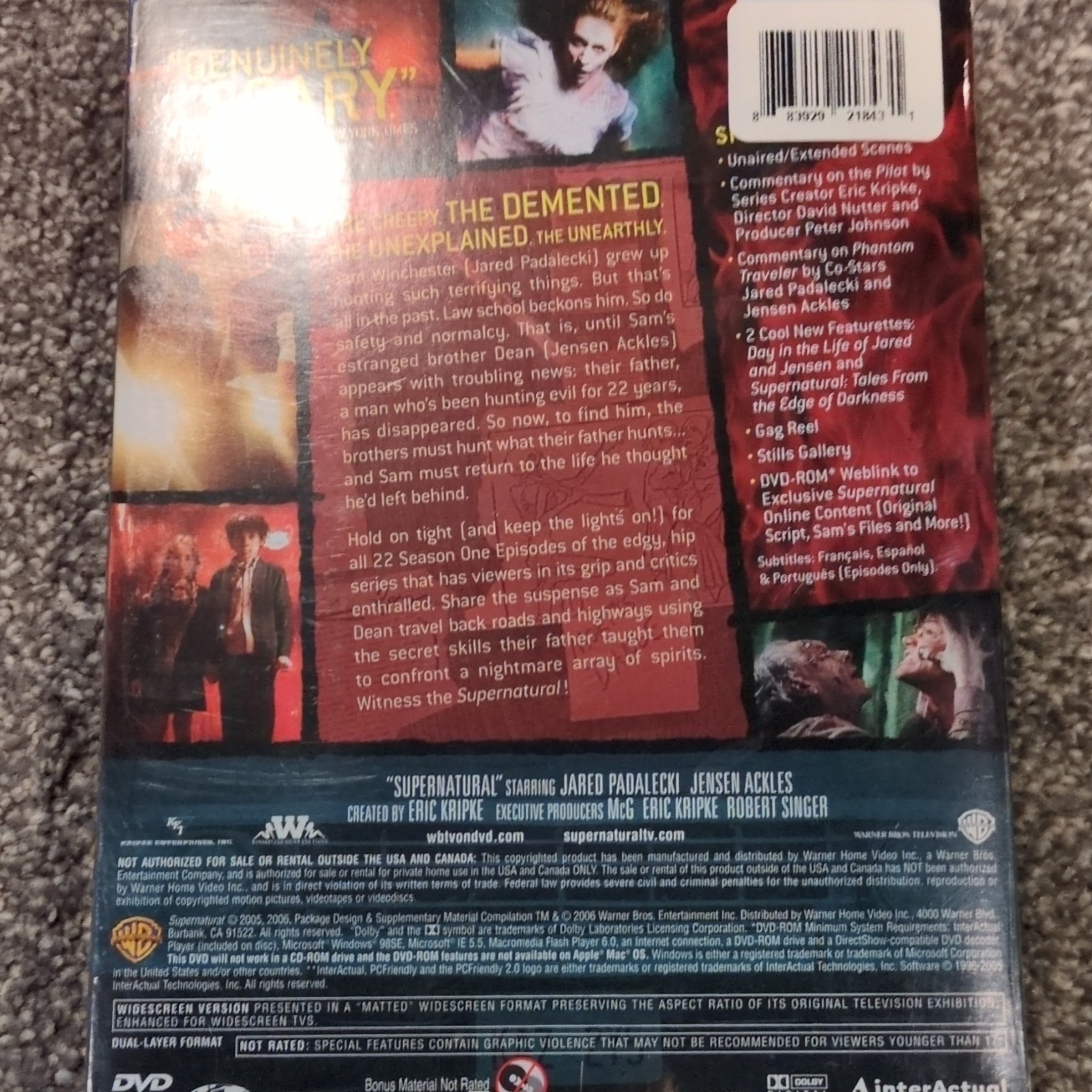 Sealed Supernatural Complete First Season 1 DVD