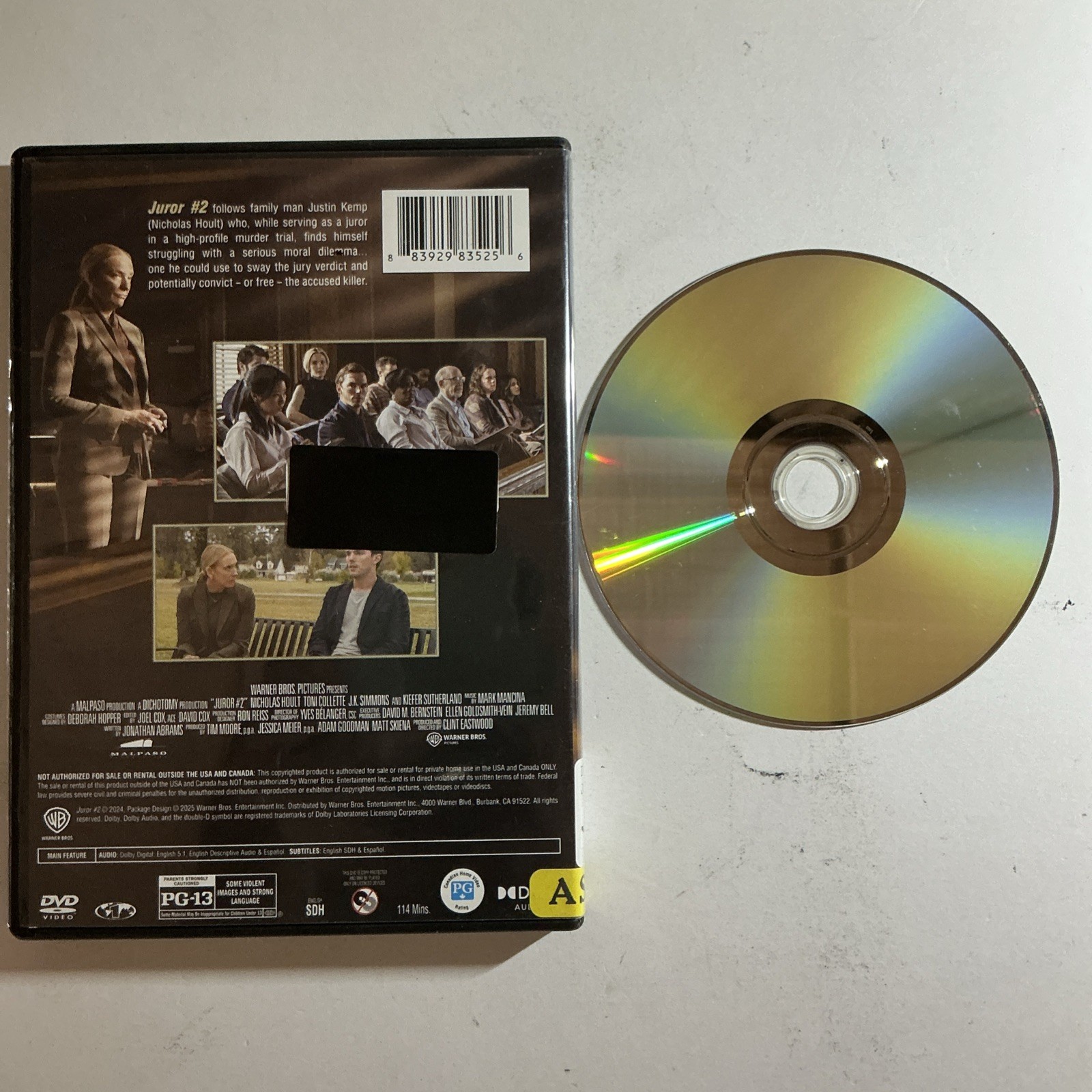 Juror #2 [DVD] Full Frame, Ac-3/Dolby Digital