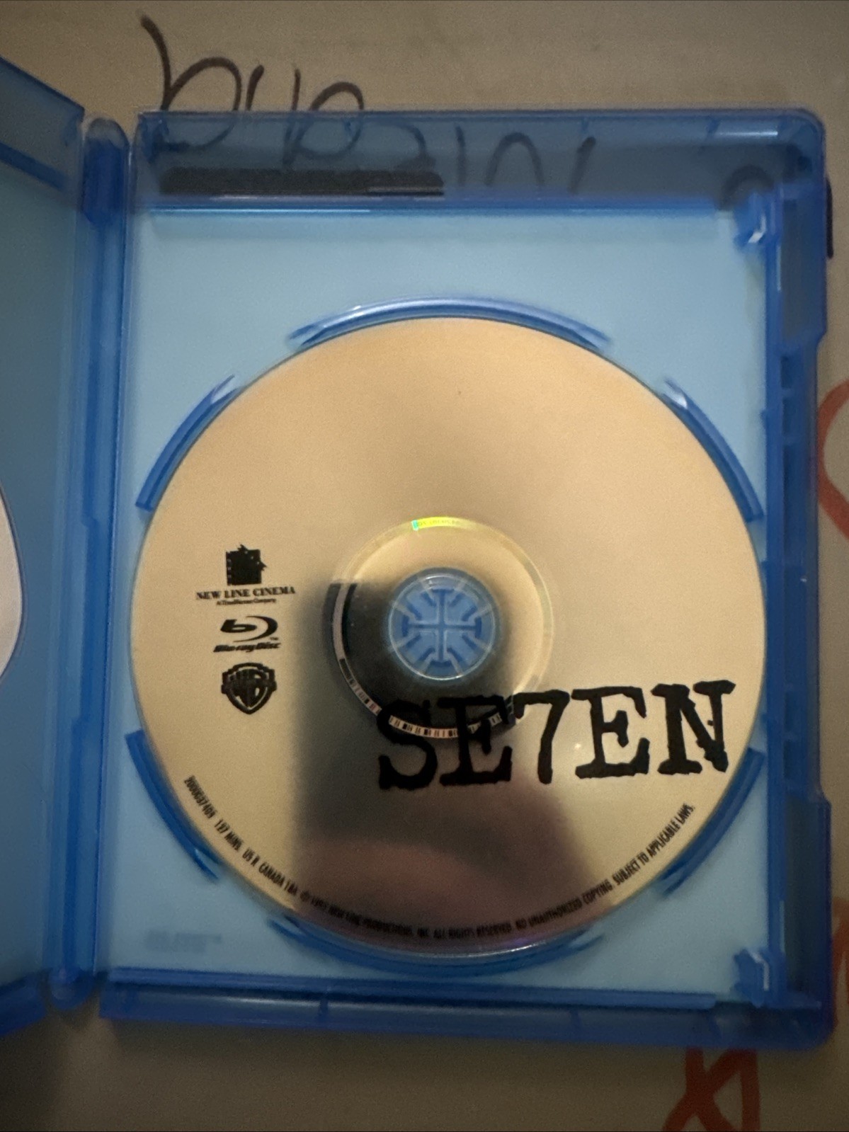 Seven (Blu-ray, 1995) Brad Pitt, Morgan Freeman