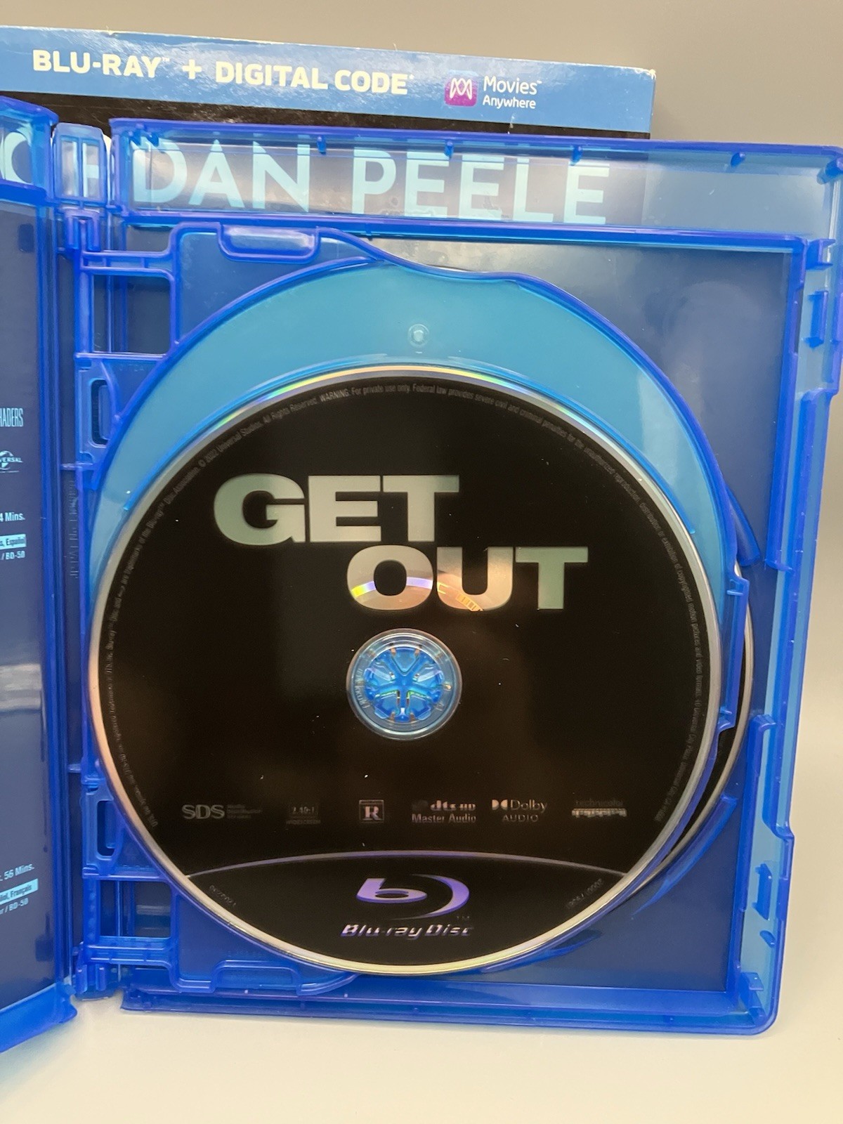 Jordan Peele 3 Movie Collection Nope Us Get Out BluRay W/ Slipcover No Digital