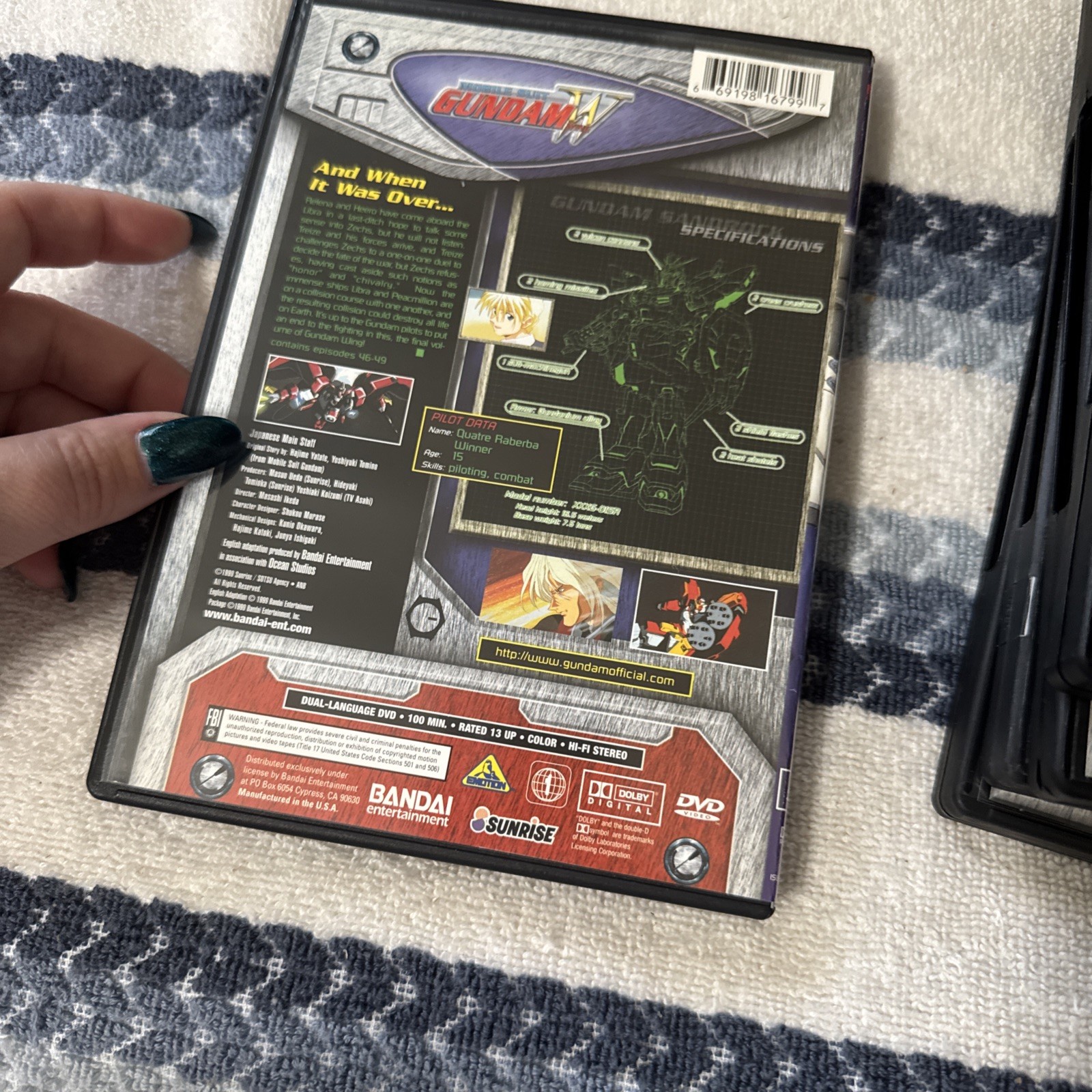 Mobile Suit Gundam Wing the Complete Operations DVD Set 2-10 Bandai With Inserts