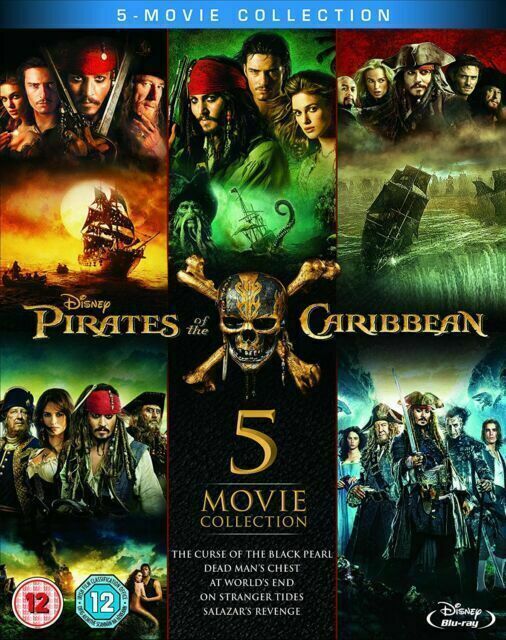 Pirates of the Caribbean (Blu-ray Disc, 2017, 5-Disc Set)