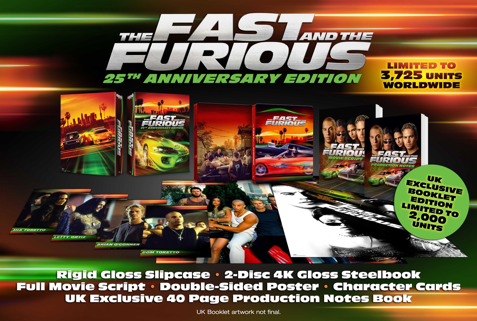 The Fast and the Furious 25th (4K UHD Blu-ray) (UK IMPORT) (PRESALE 09/07/2026)