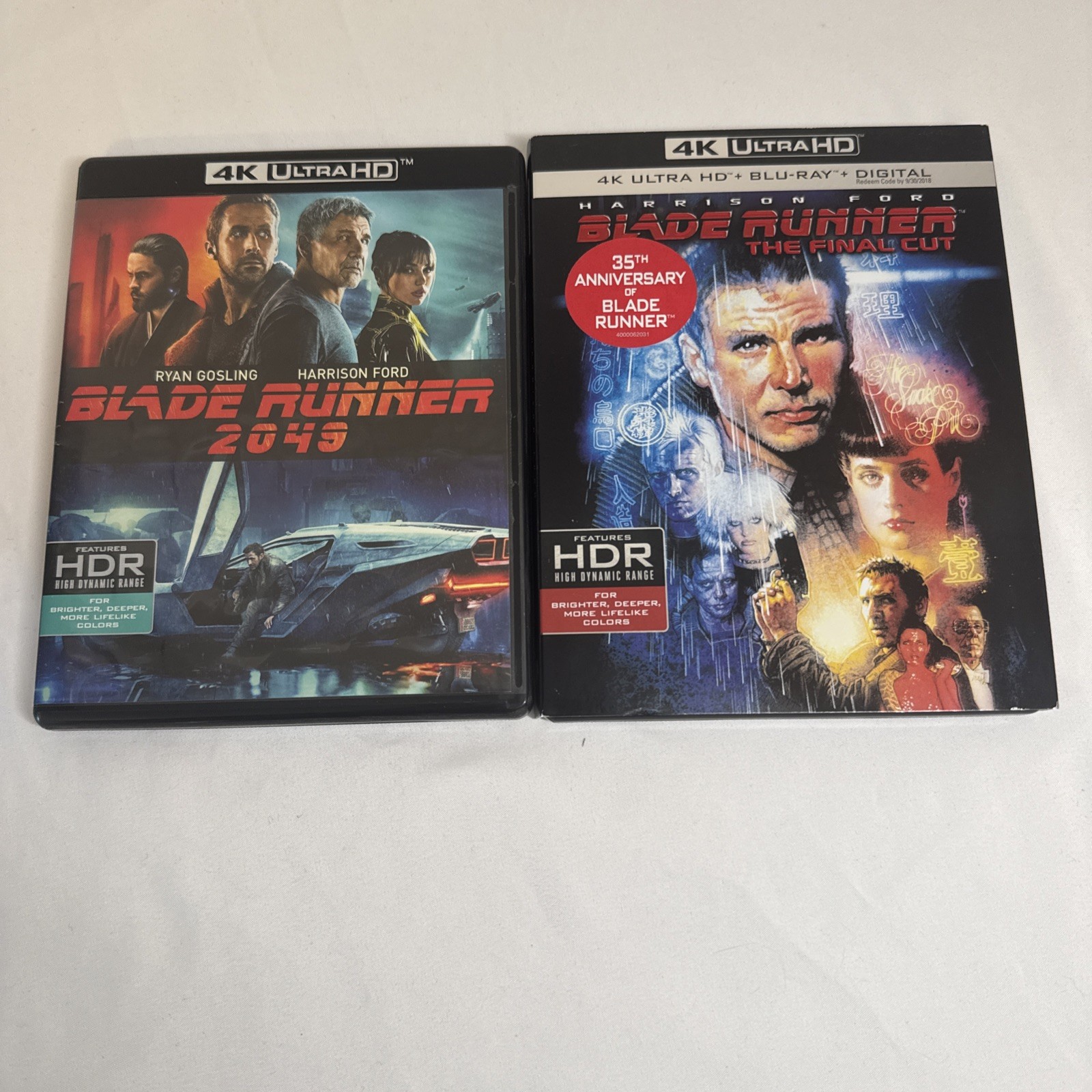 2 Movie Set BLADE RUNNER 2049 & Final Cut With Slip 4K Blu-ray OOP