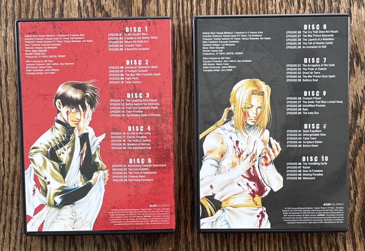 Saiyuki: Complete Collection Seasons 1 & 2 on 10-DVDs, Rated TV14