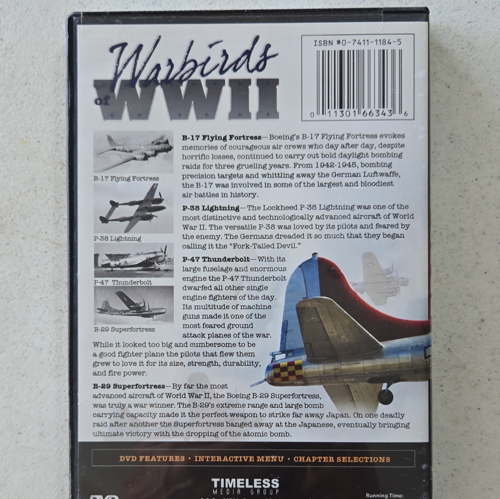 Timeless Media Group Warbirds of WWII DVD Documentary Military/War 2006 Features
