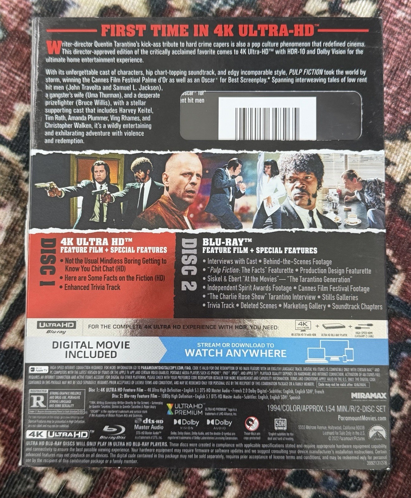 Pulp Fiction (4K Ultra HD, 1994)