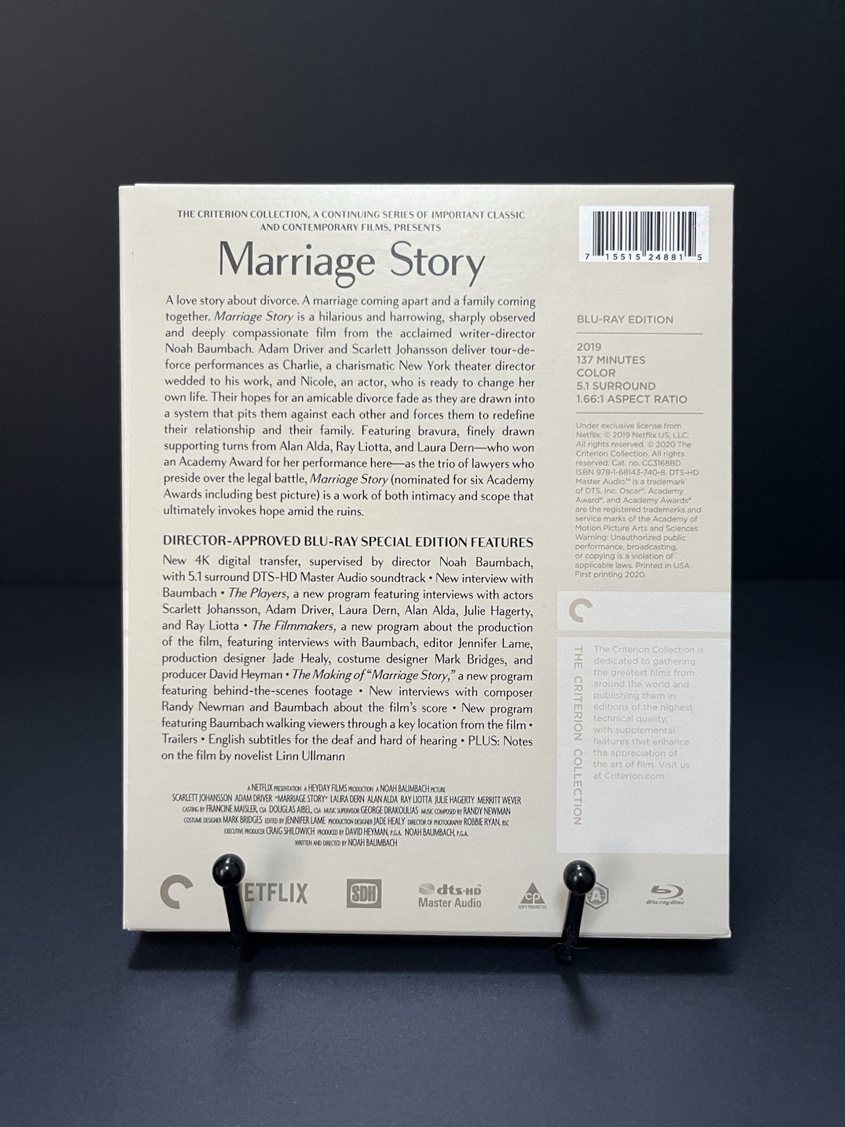 Marriage Story Criterion Collection Blu Ray