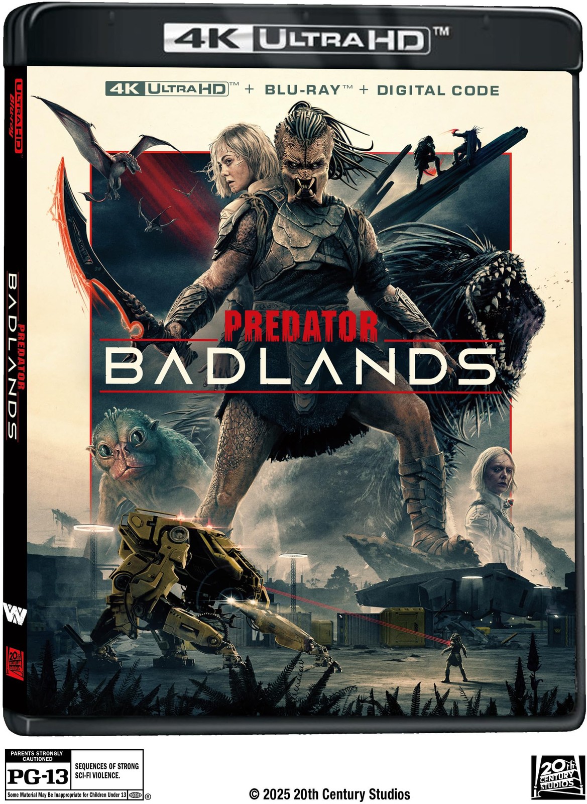 Predator: Badlands – UHD Combo + Digital (4K UHD Blu-ray) Elle Fanning