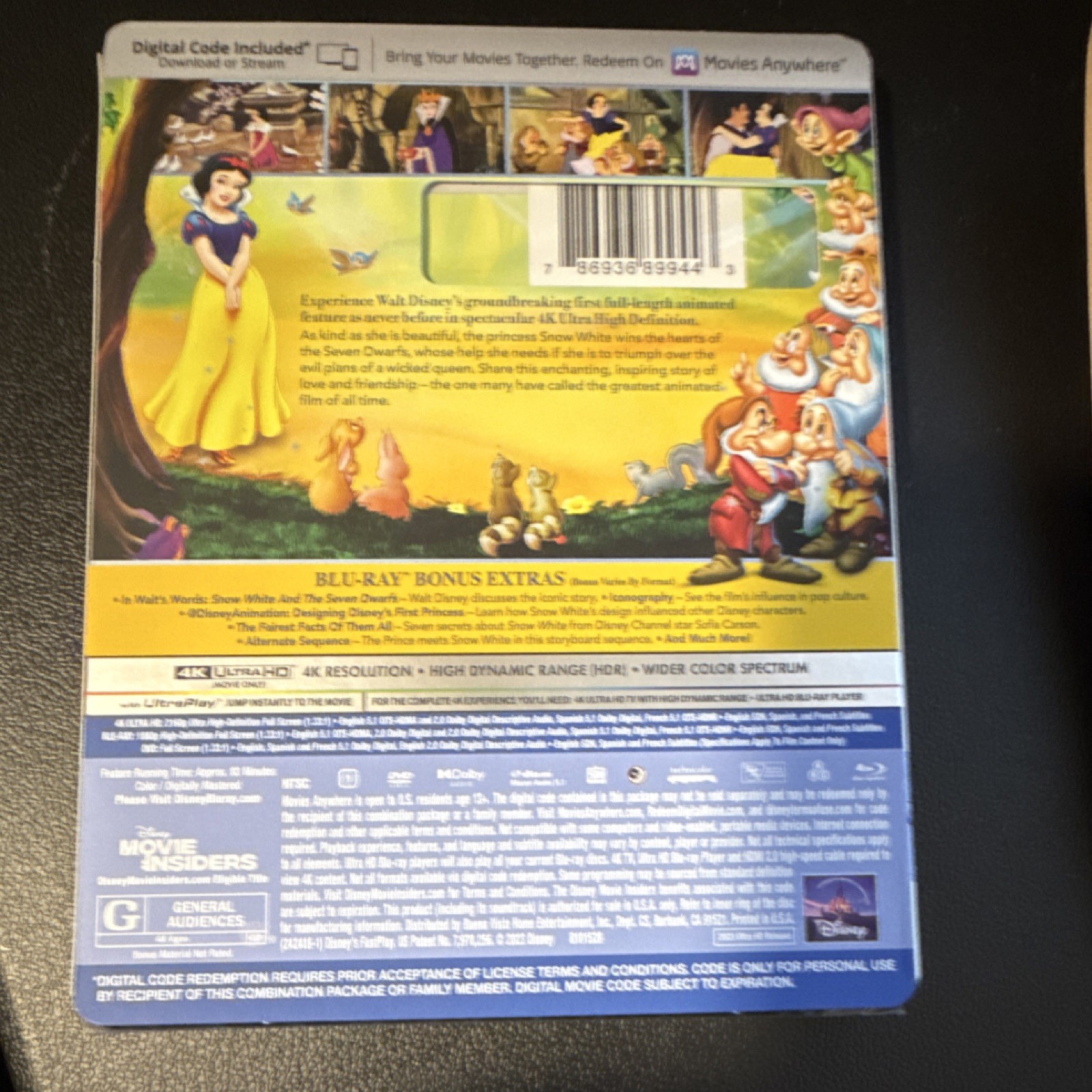 Disney Snow White and the Seven Dwarfs 4K Ultra HD Ultimate Collector’s Ed G