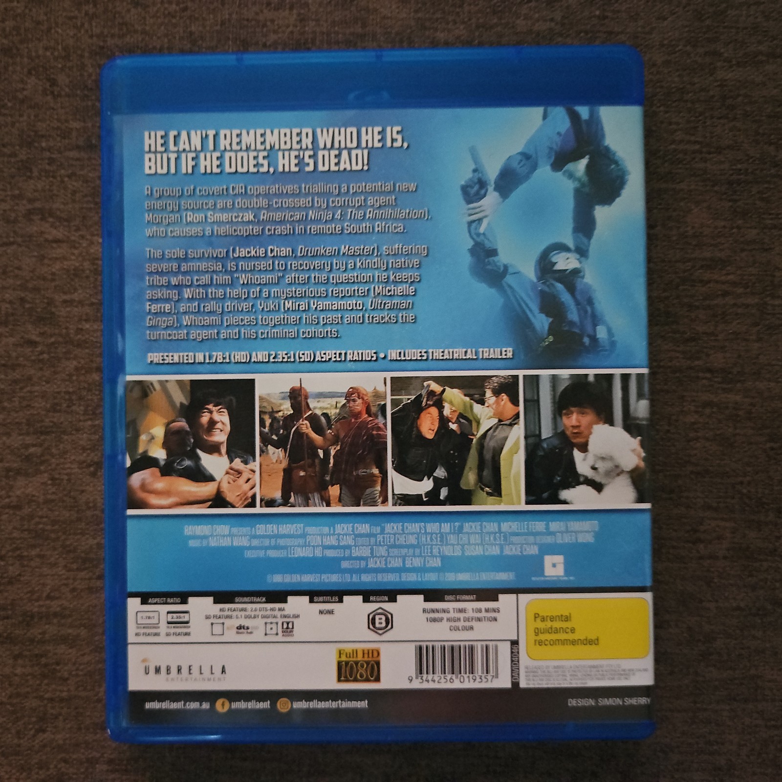 Jackie Chan’s Who am I? (Blu-ray, 1998) Region Free