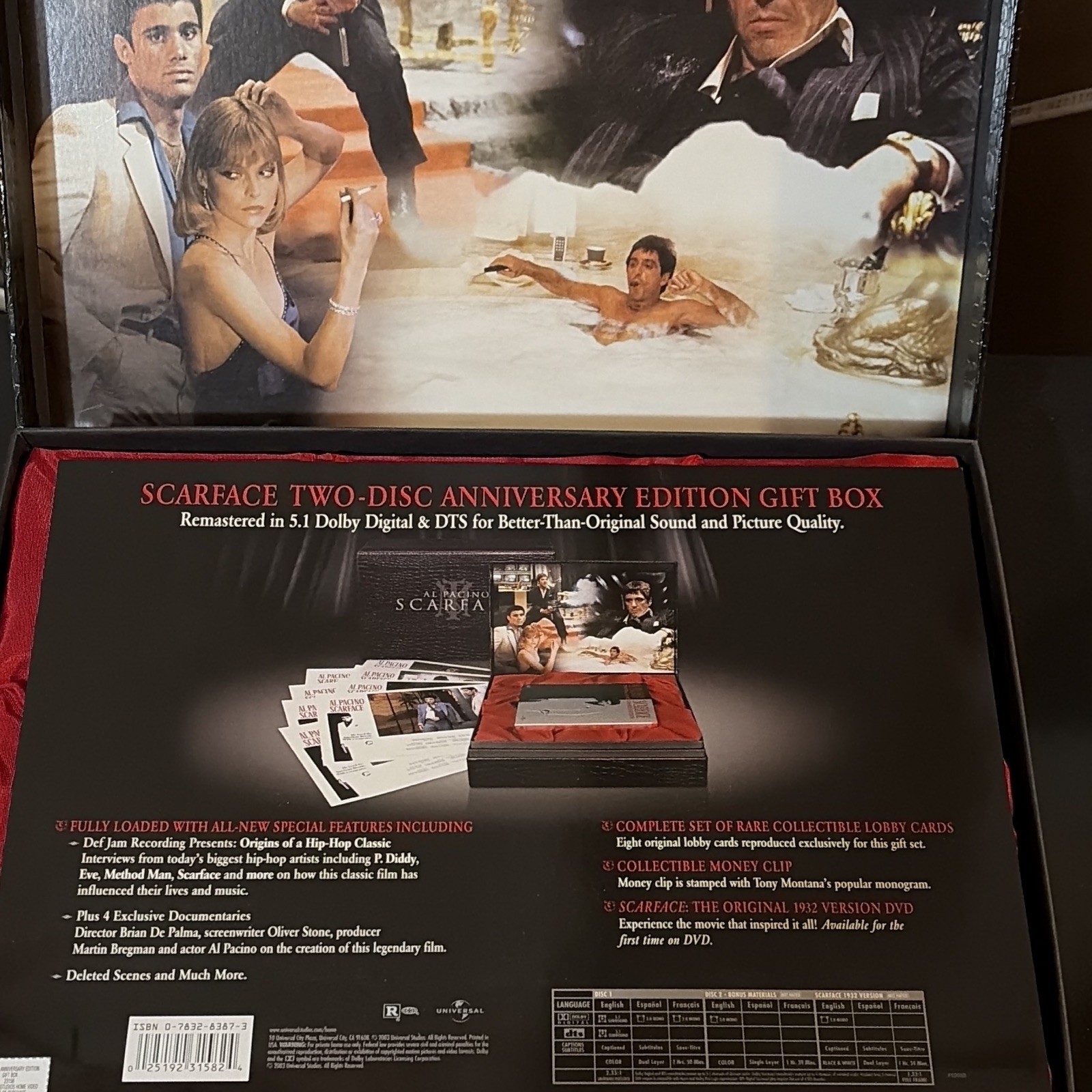 Scarface DVD Widescreen R 2-Disc Anniversary Gift Box Set Al Pacino Universal