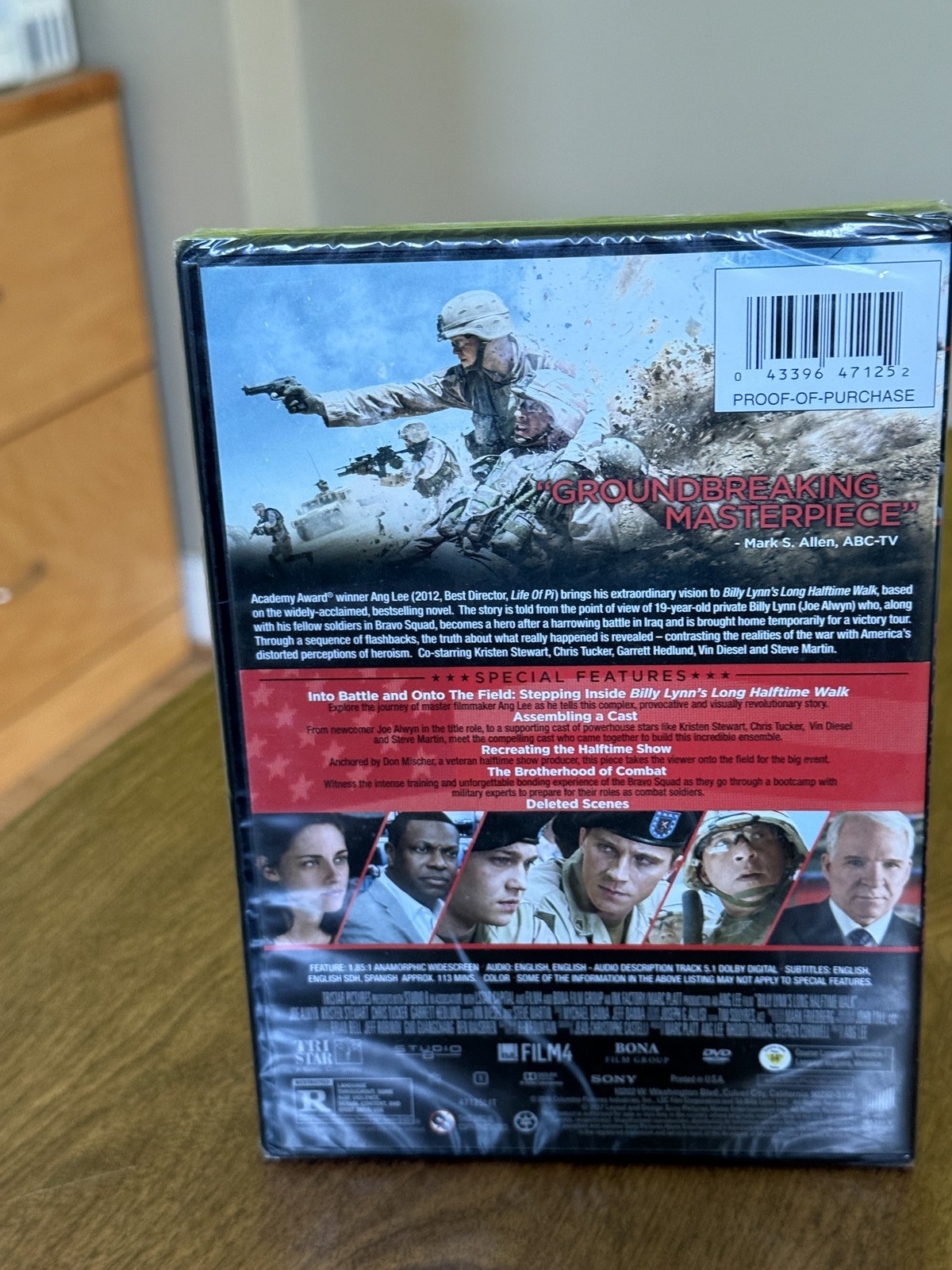 Billy Lynn’s Long Halftime Walk DVD Ang Lee (2017) War Drama Movie