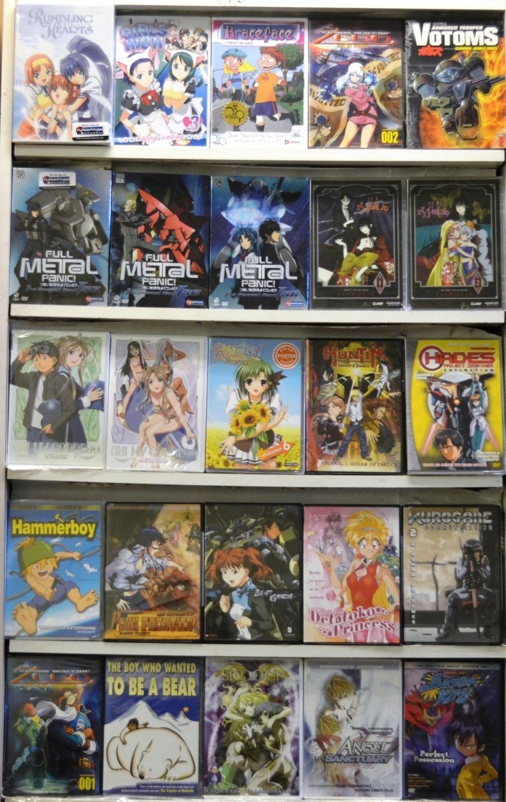 Inventory liquidation Wholesale Lot of 25 New Japanese Anime DVD Assorted Bulk