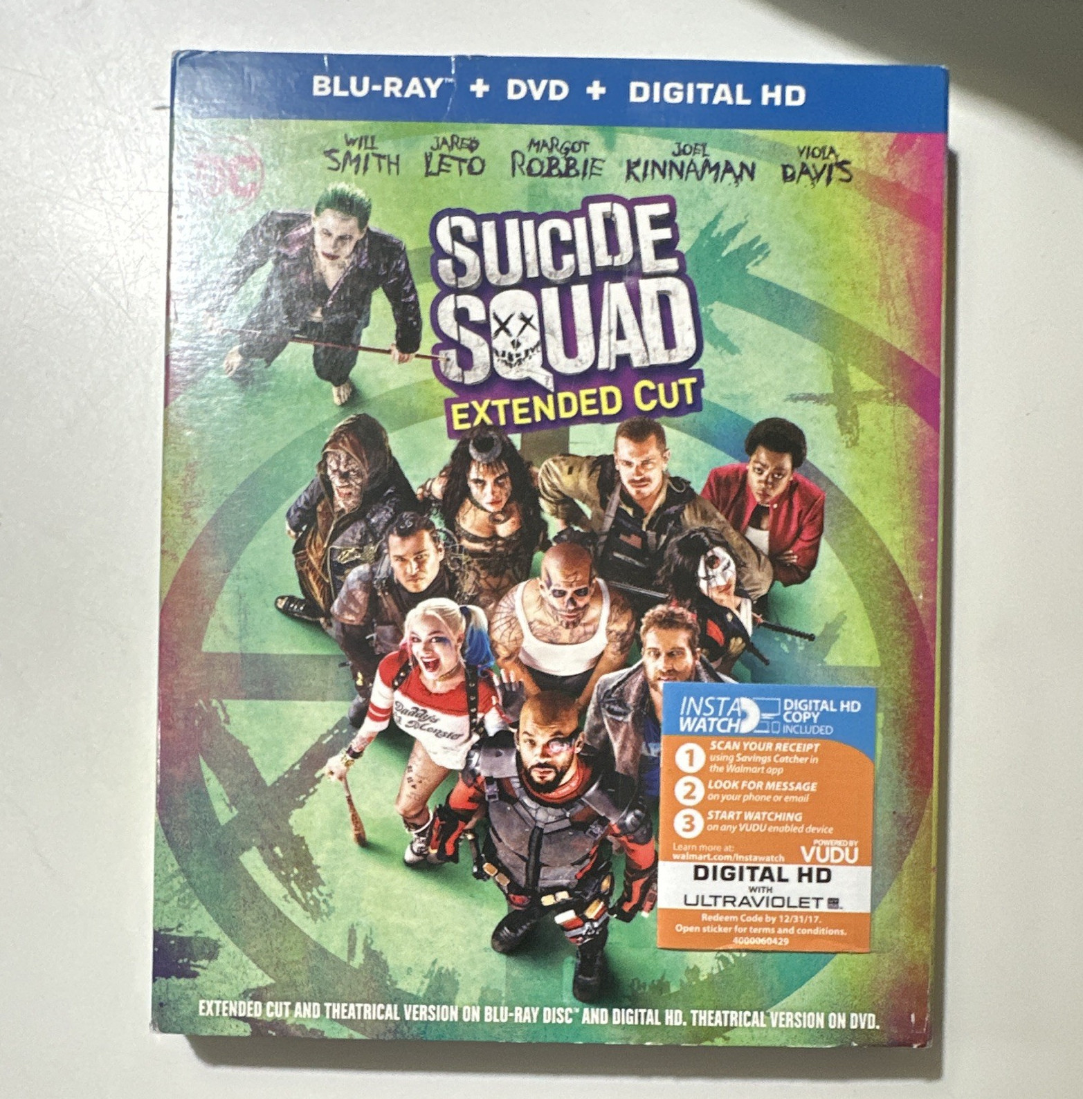 Suicide Squad (Extended Cut) Blu-ray + DVD + Digital Copy PG-13 134 Min