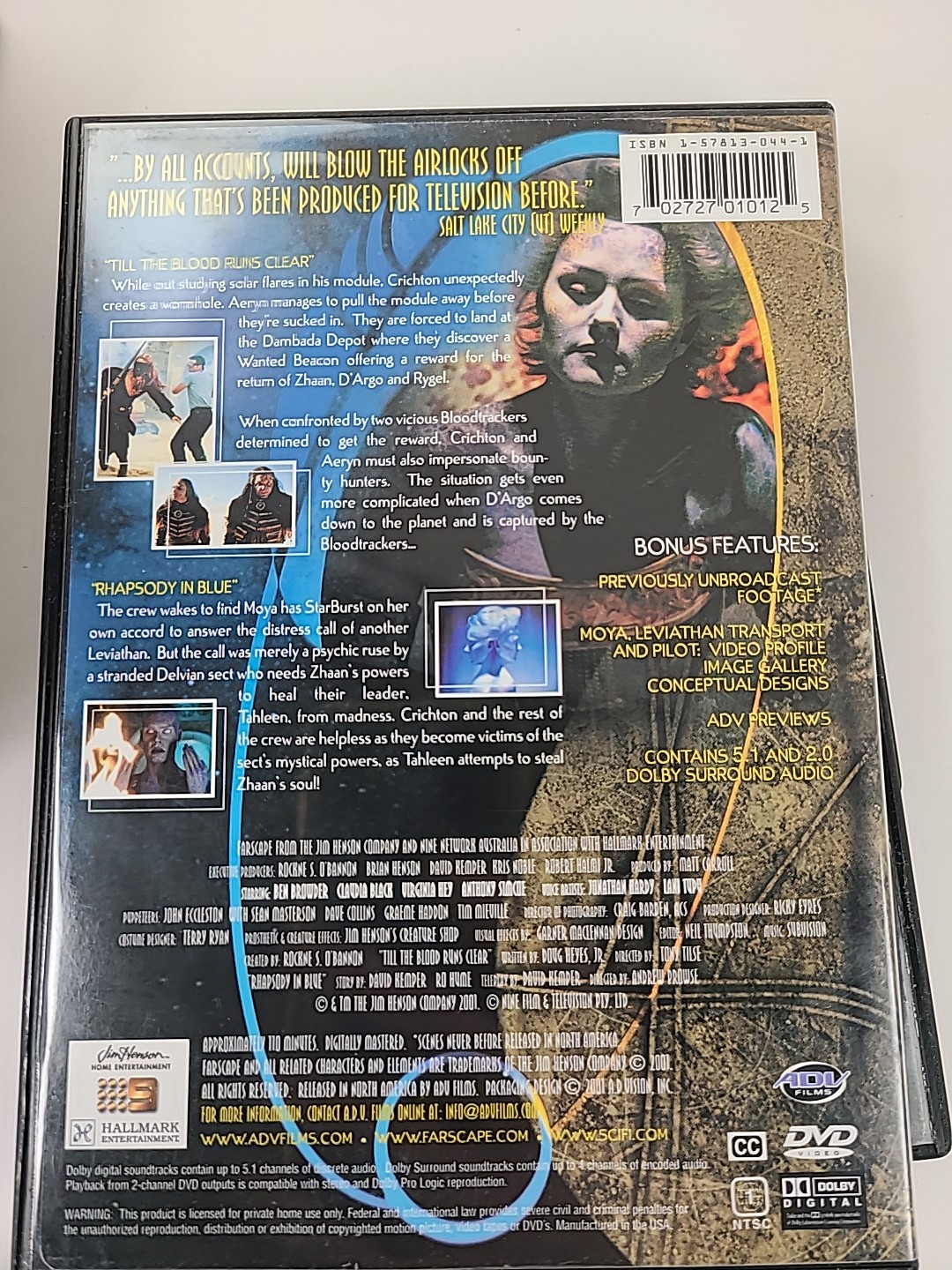 lot of 8 DVDs Farscape Seasons 1 Plus sci-fi TV series Excellent Condition