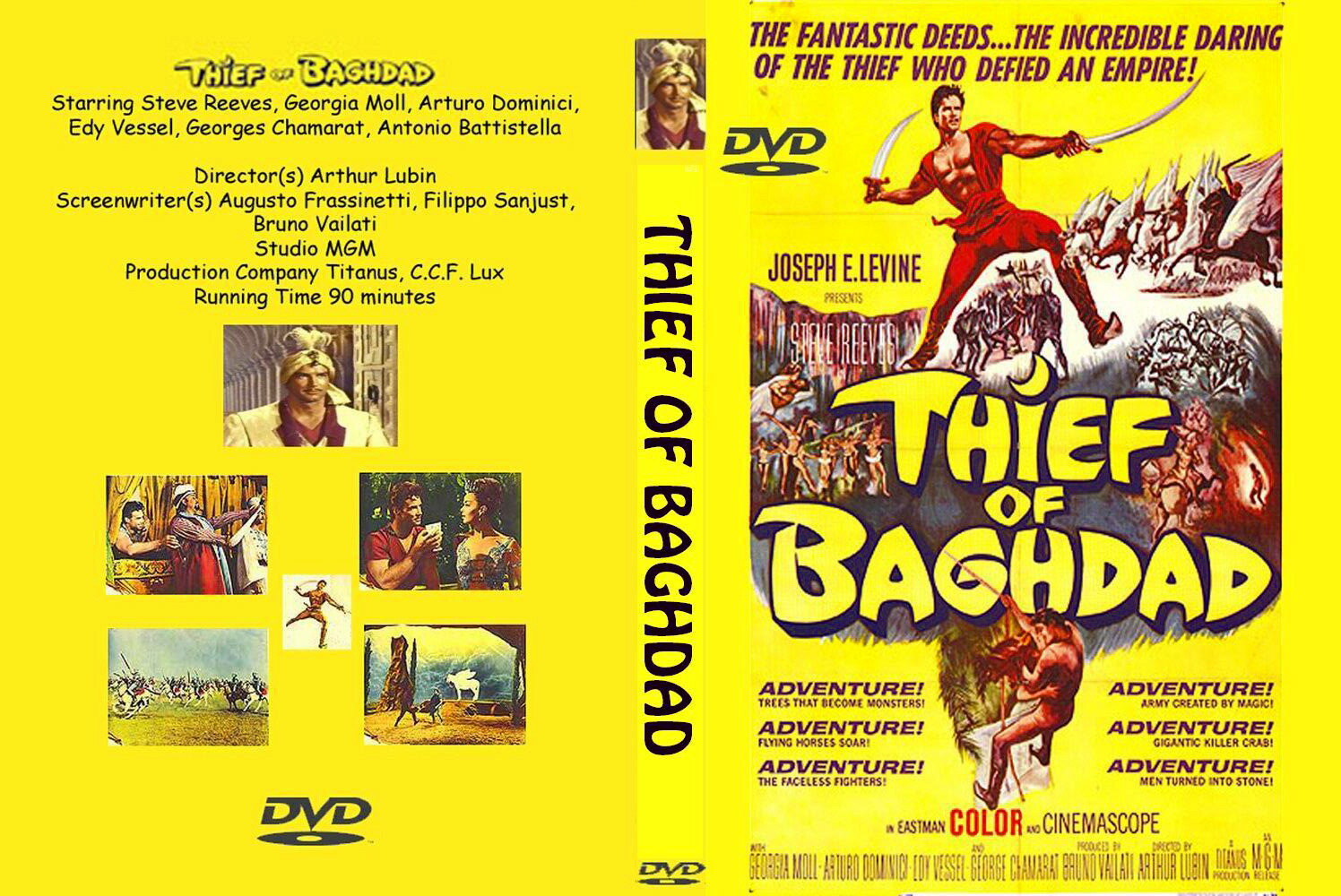 THIEF OF BAGHDAD (the blue rose) (1961) STEVE REEVES DVD -R- Rare Wide Screened