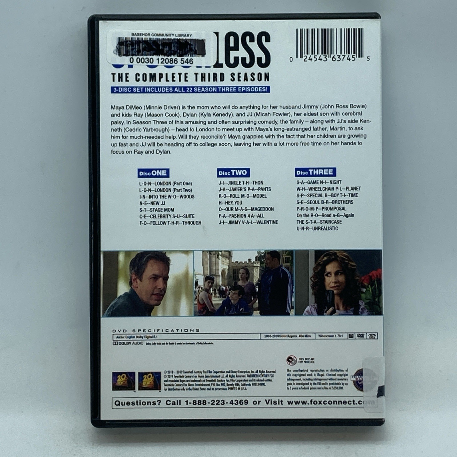 Speechless: Season 3 3-DVD 2019 ABC Comedy TV Series Minnie Driver EX-LIBRARY