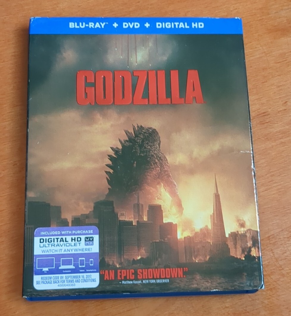 Godzilla Blu-ray Ken Watanabe Bryan Cranston Elizabeth Olsen Gareth Edwards