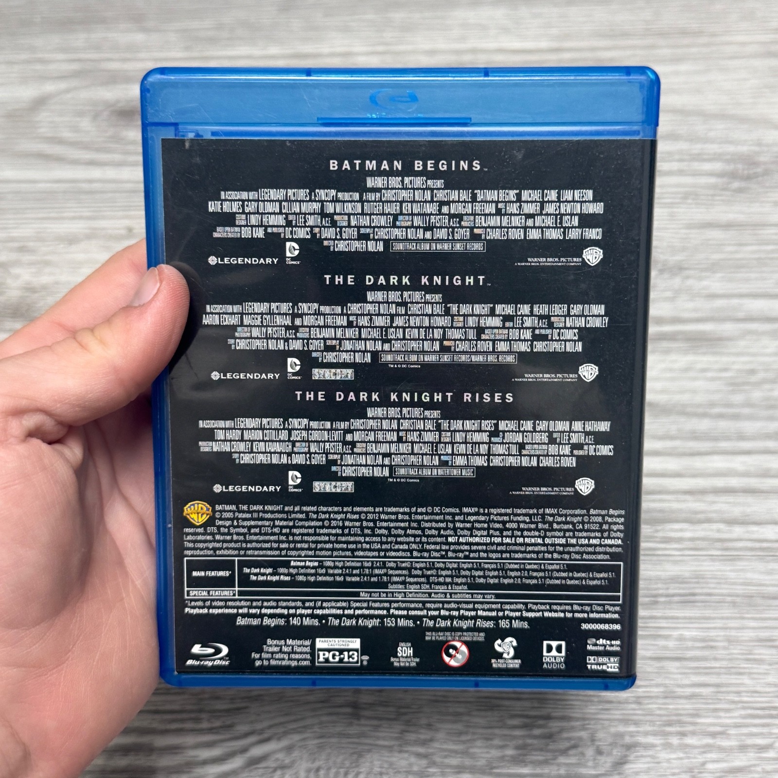 The Dark Knight Trilogy (Blu-ray 6 Disc, 2016, Special Edition) Christian Bale