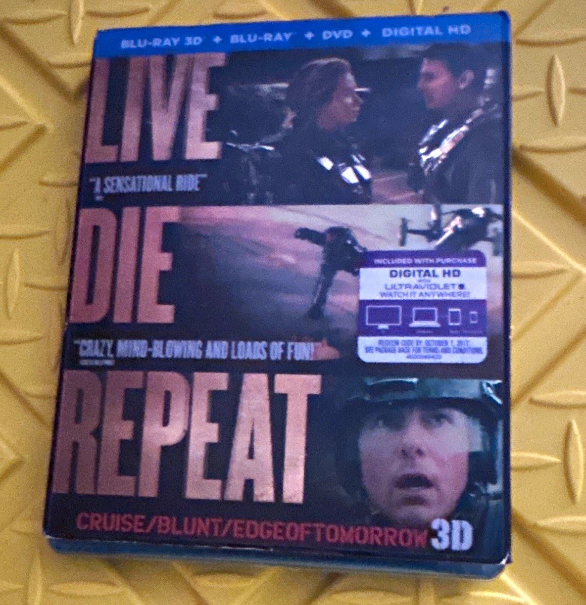 Warner Bros Live Die Repeat: Edge of Tomorrow Blu-ray 3D + DVD PG-13 113 min