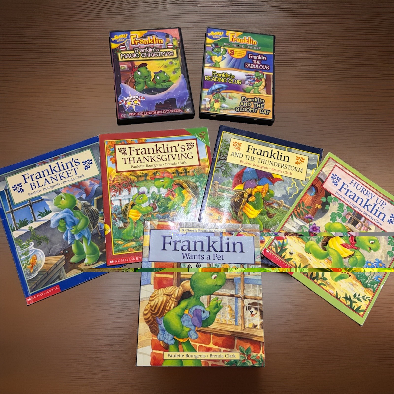 Franklin mixed lot! DVD Triple Feature + Franklin’s Magic Christmas + 5 books!